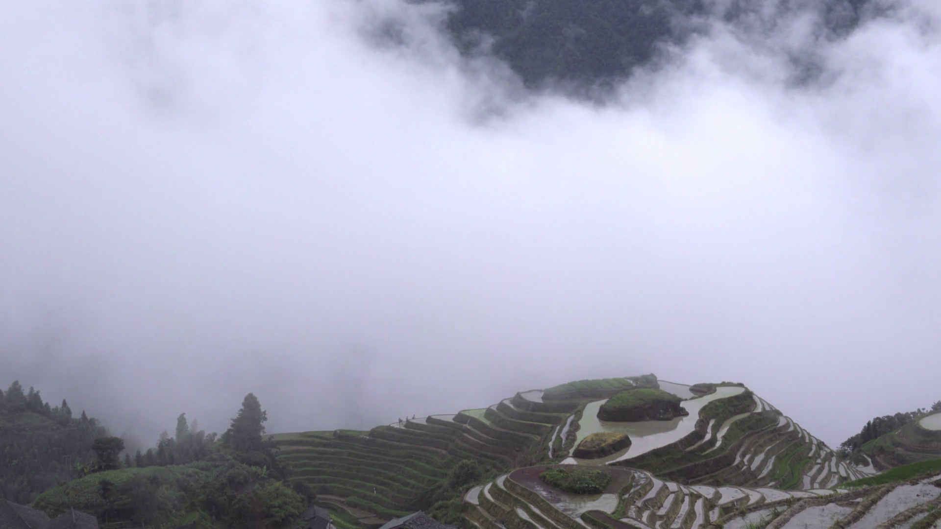 Thick clouds bring much needed rain to Ping an Stock Video Footage ...