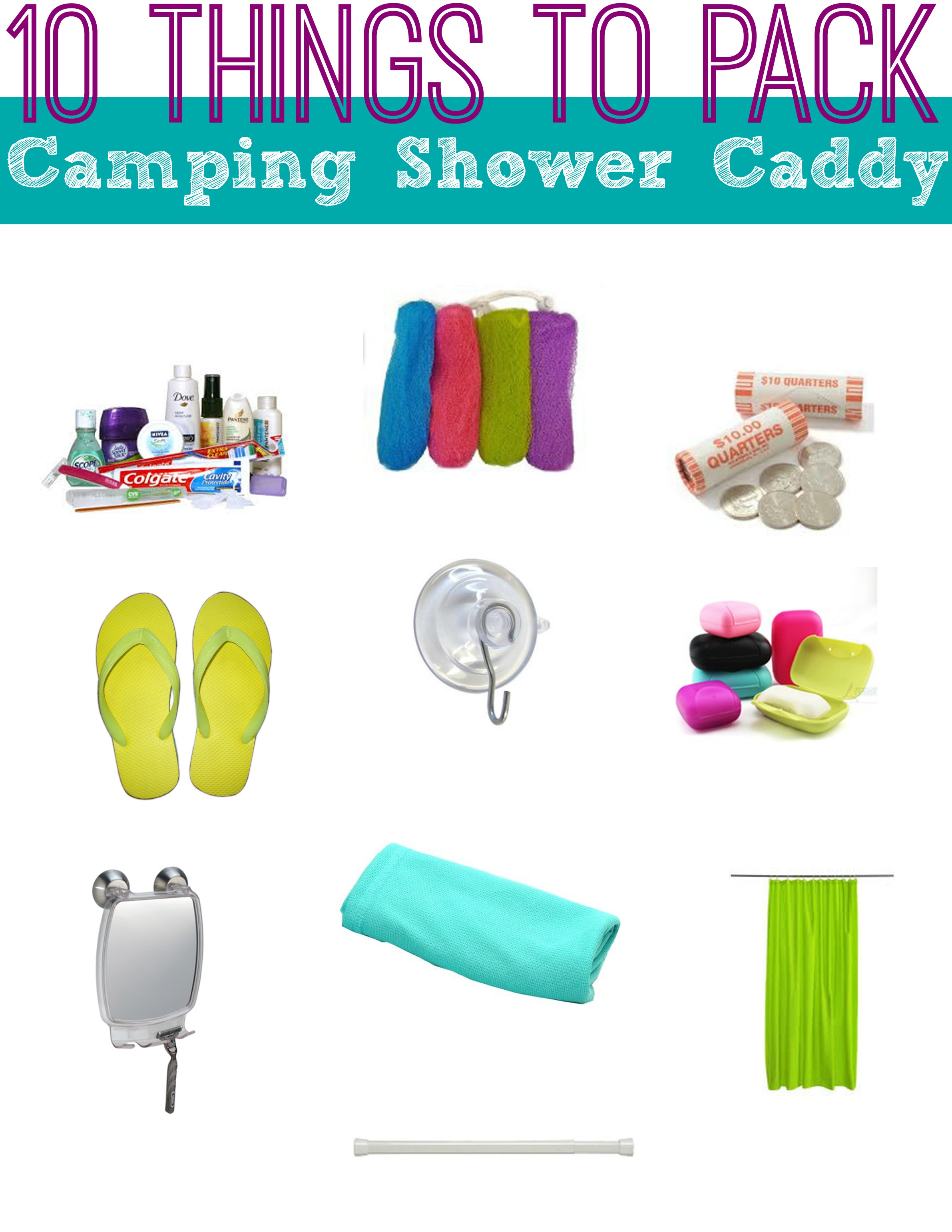 10 Things to Pack in Your Camping Shower Caddy - Suitcases and Sippy ...