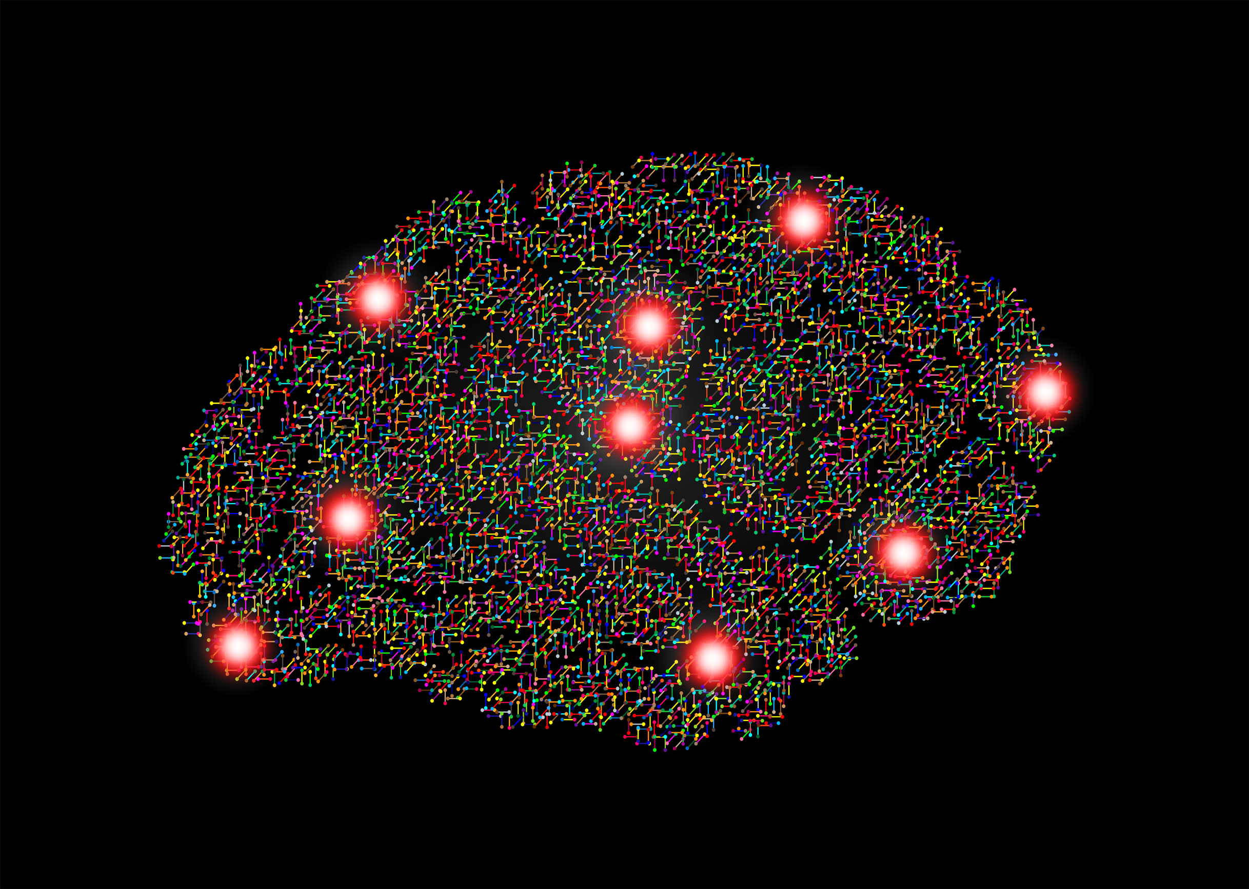 Thinking brain - electronic circuit - artificial intelligence photo