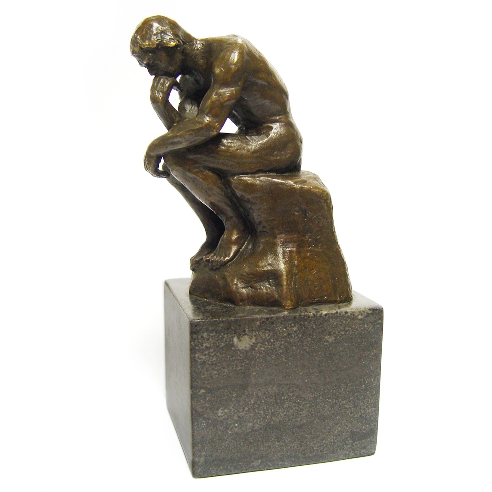 Thinking man called as The Thinker in bronze statue for collectible ...