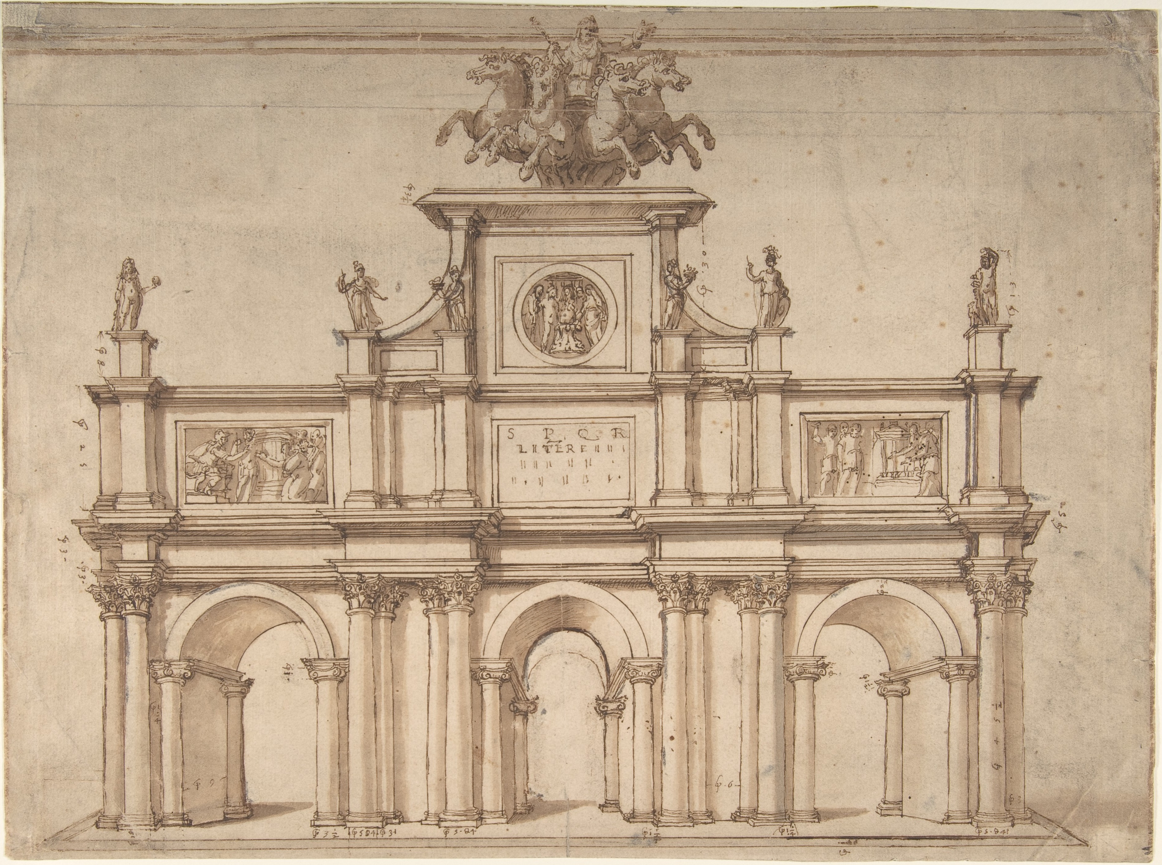 File:Design for a Triumphal Arch with Three Arches MET DP802045.jpg ...