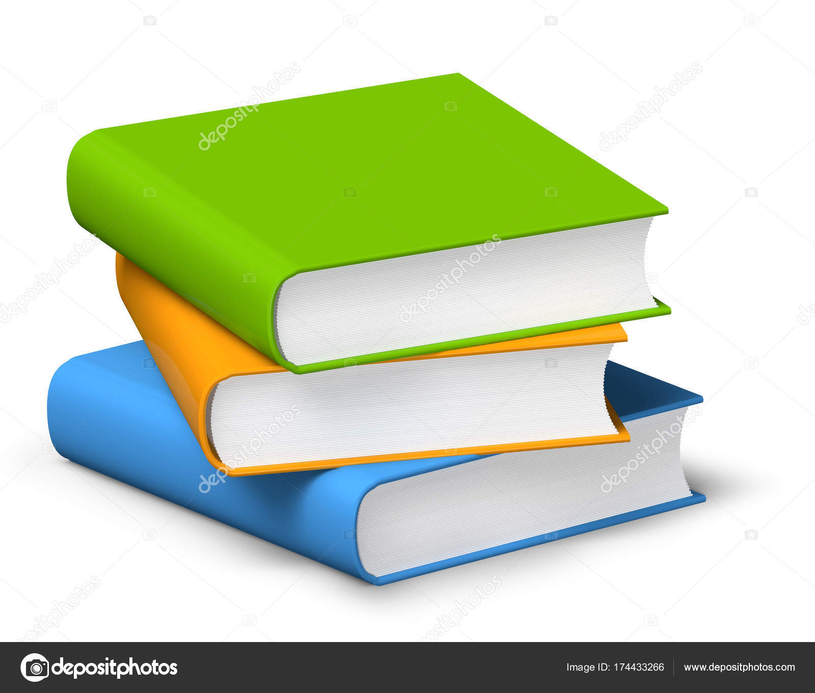 Three books on a pile 3D — Stock Photo © anterovium #174433266