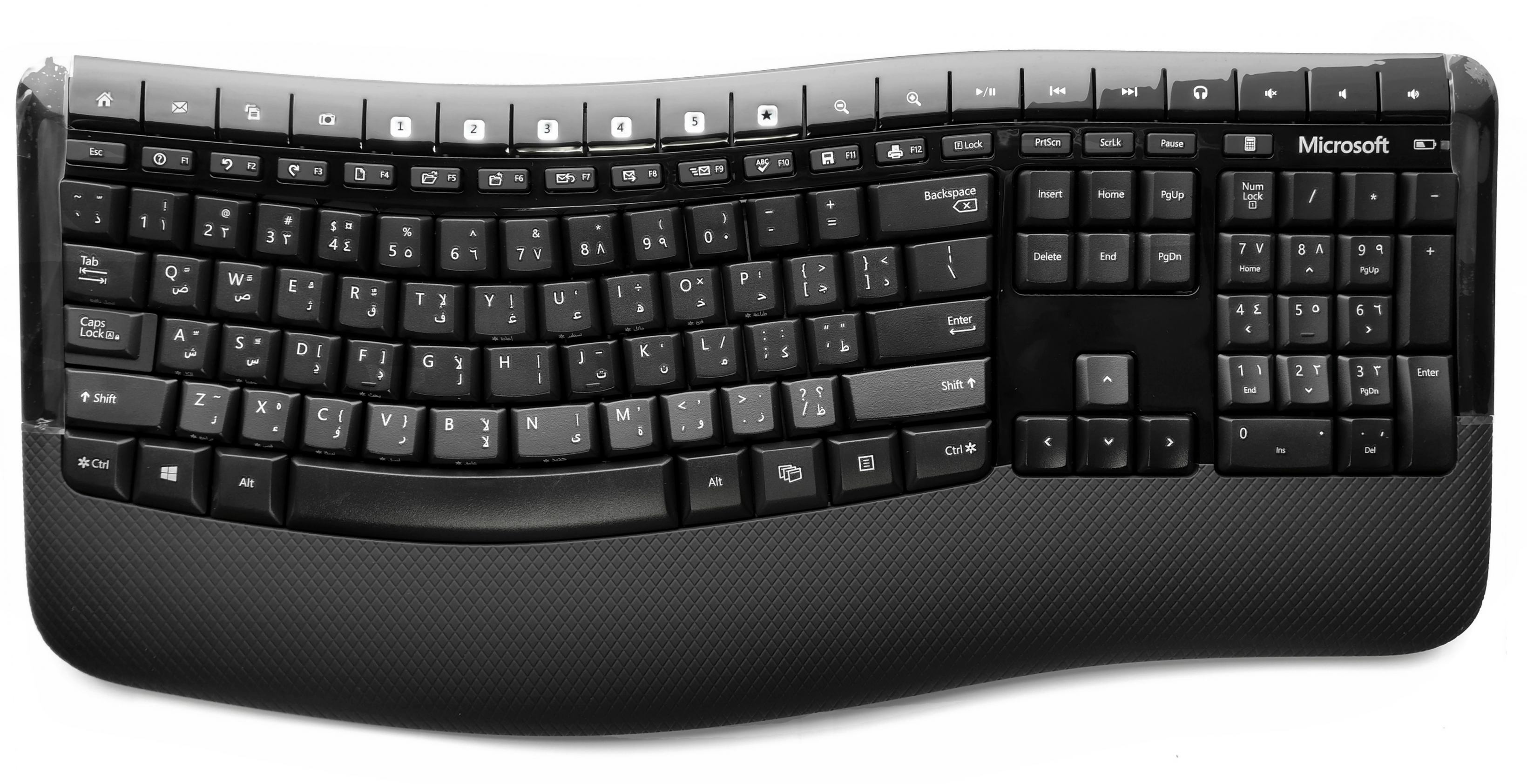 Microsoft Arabic QWERTY Wireless Comfort Desktop 5000 Keyboard And ...