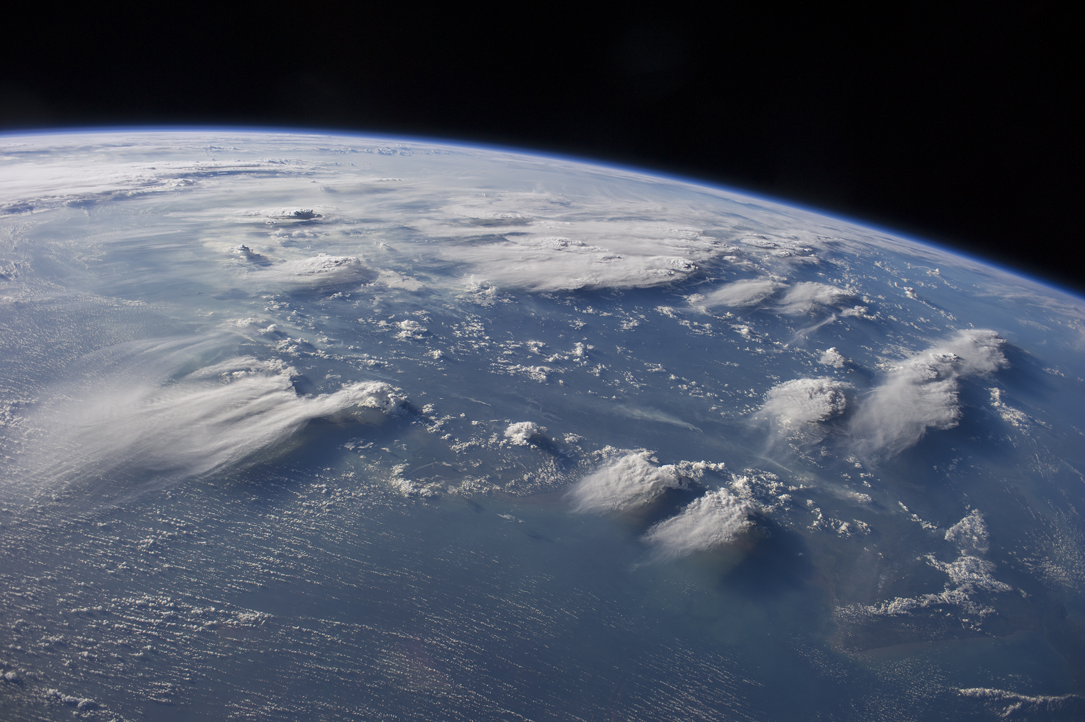 Thunderstorms from space photo