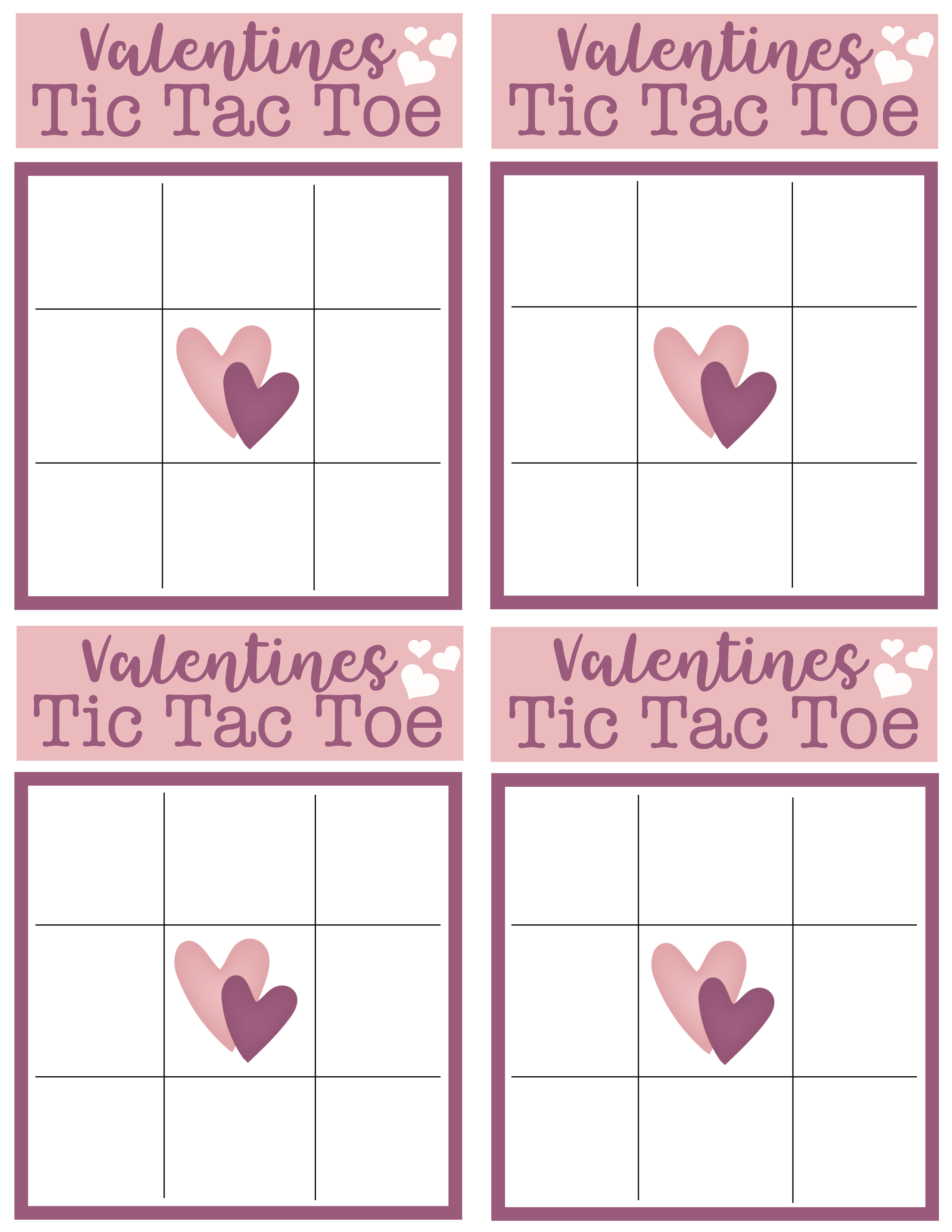 Valentines Tic Tac Toe Printable | Simply Being Mommy
