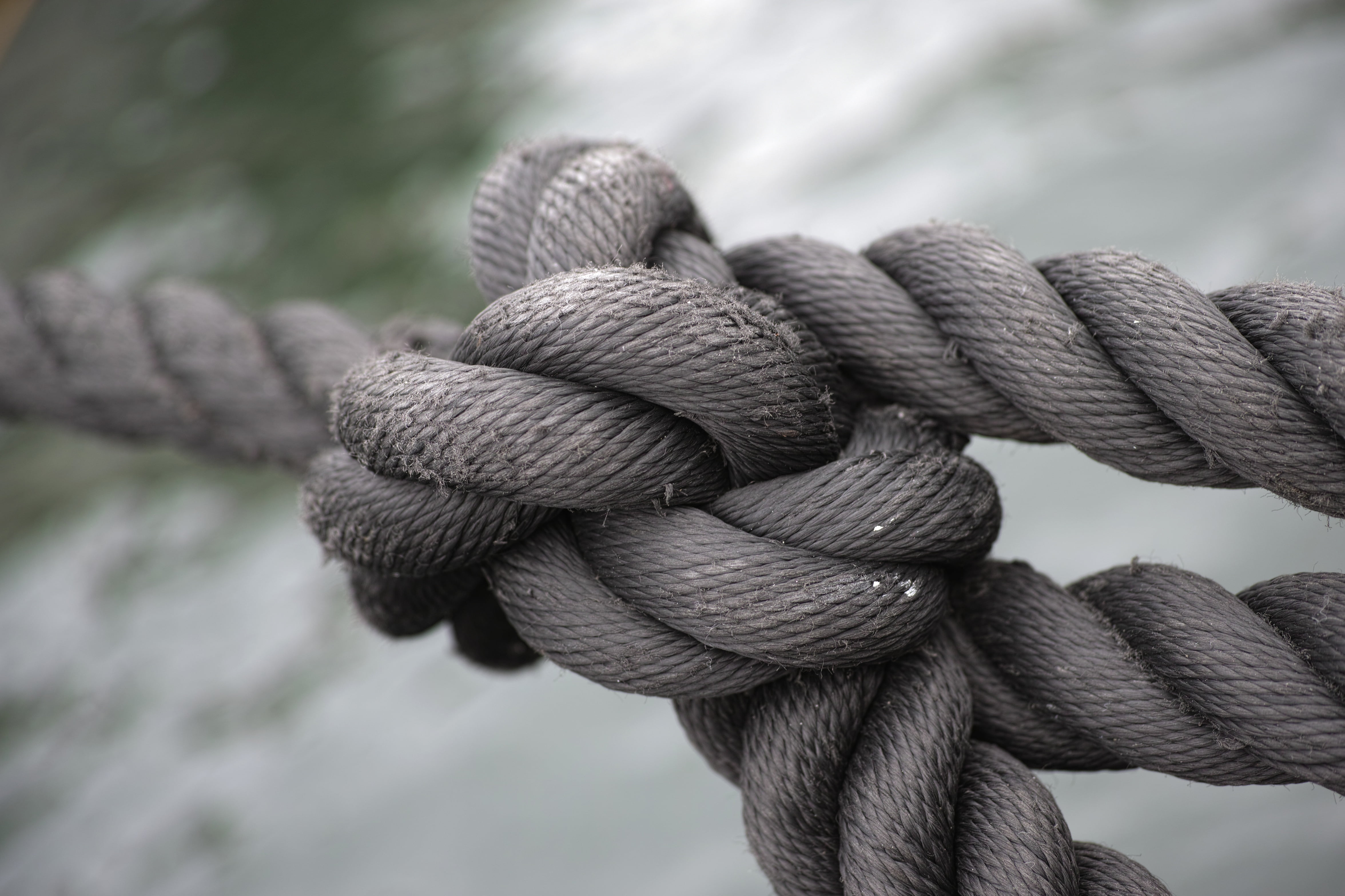 Focal photography of tied rope above body of water HD wallpaper ...