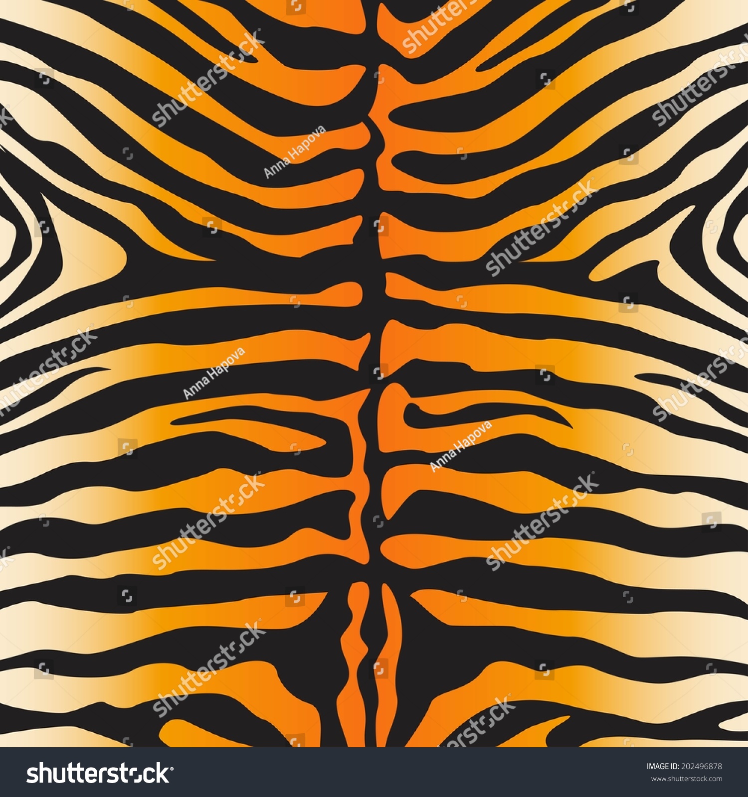 Vector Tiger Skin Print Stock Vector (2018) 202496878 - Shutterstock