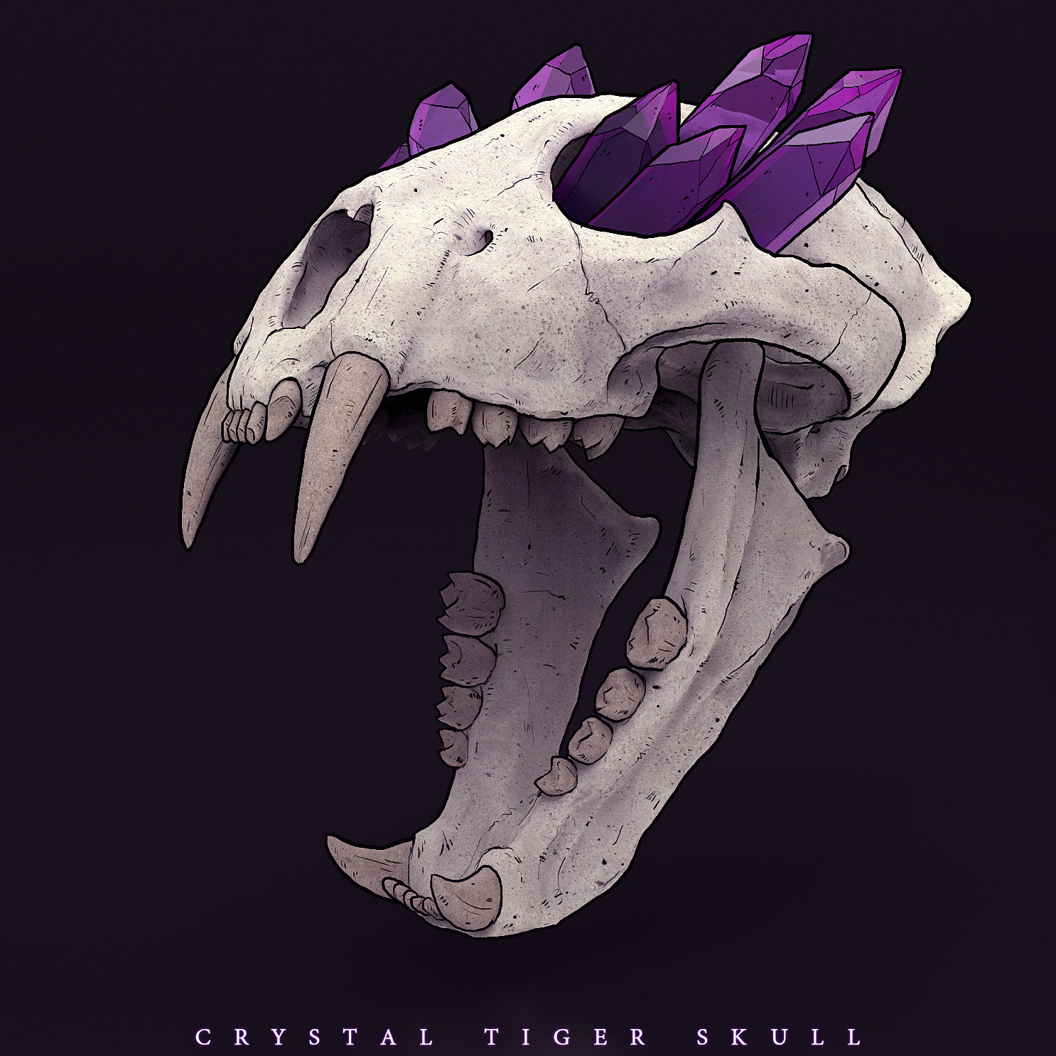 ArtStation - Crystal Tiger Skull, Nelson Tai