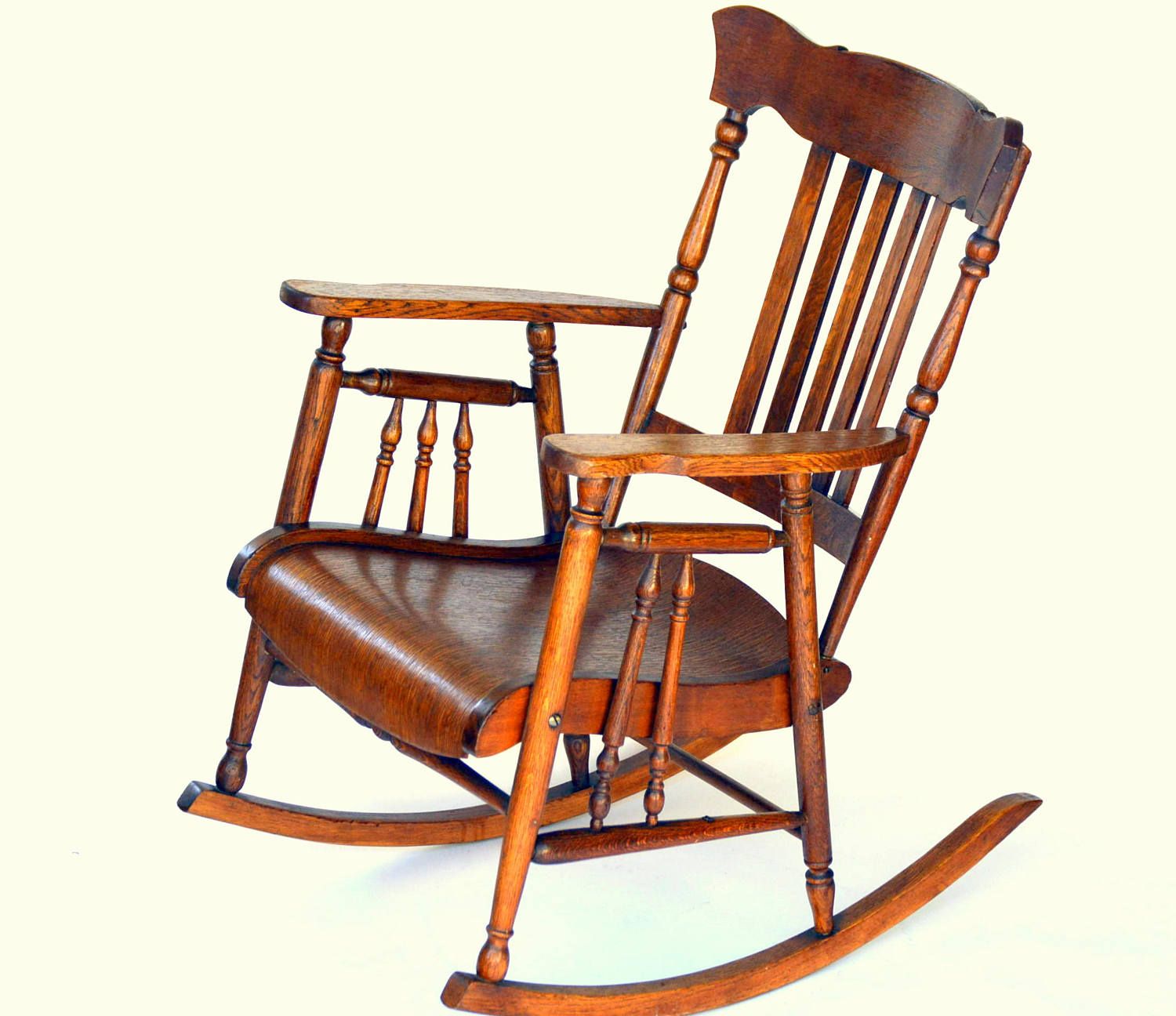 Antique Tiger Oak Rocking Chair by MerlesVintage on Etsy | how to ...