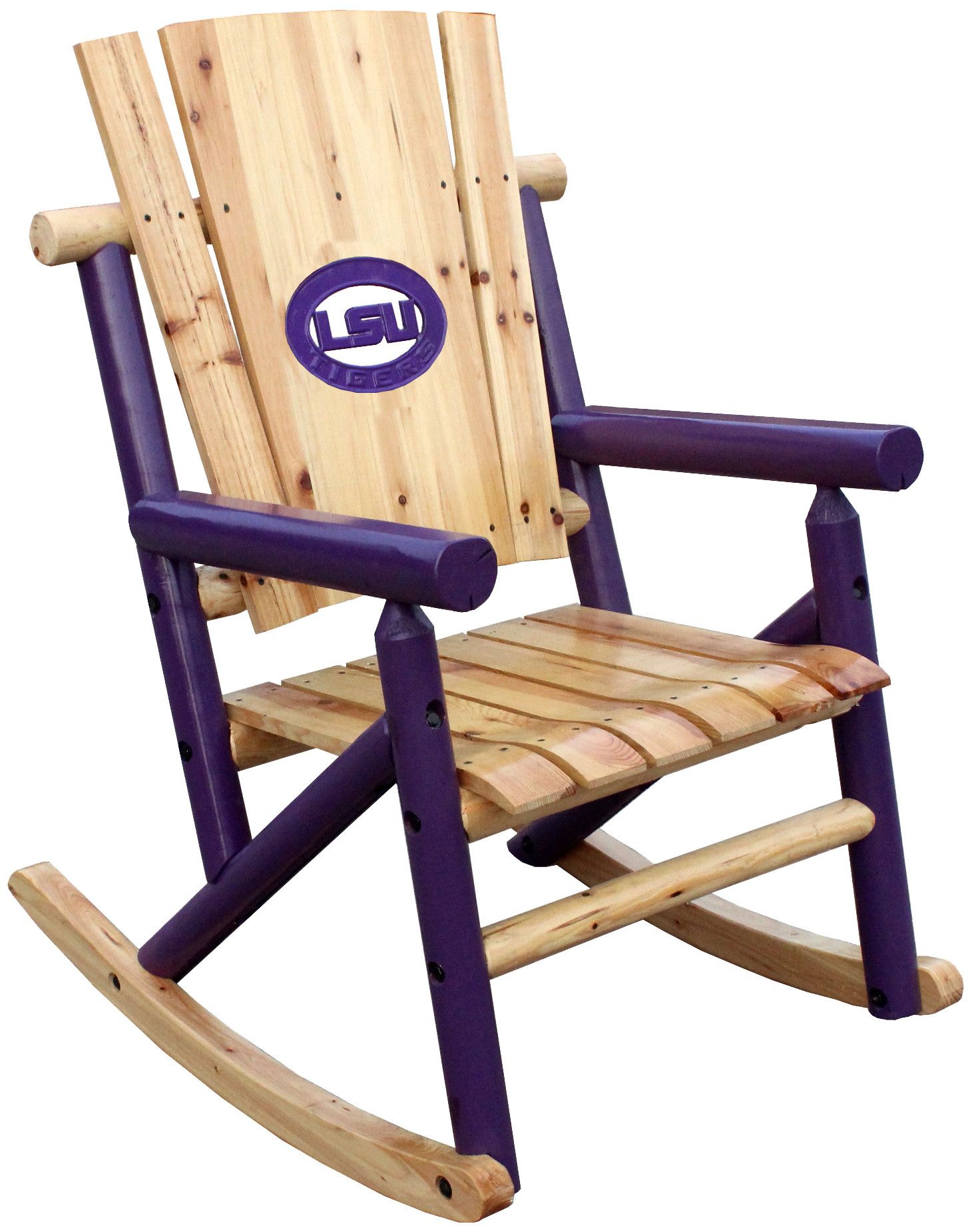 LSU Tigers Wood Rocking Chair | www.campusfanz.com | LSU Tigers ...