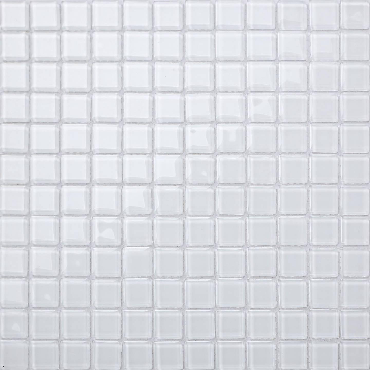 Amazon.com: 30x30cm Plain White Glass Mosaic Tiles Sheet (MT0079) by ...