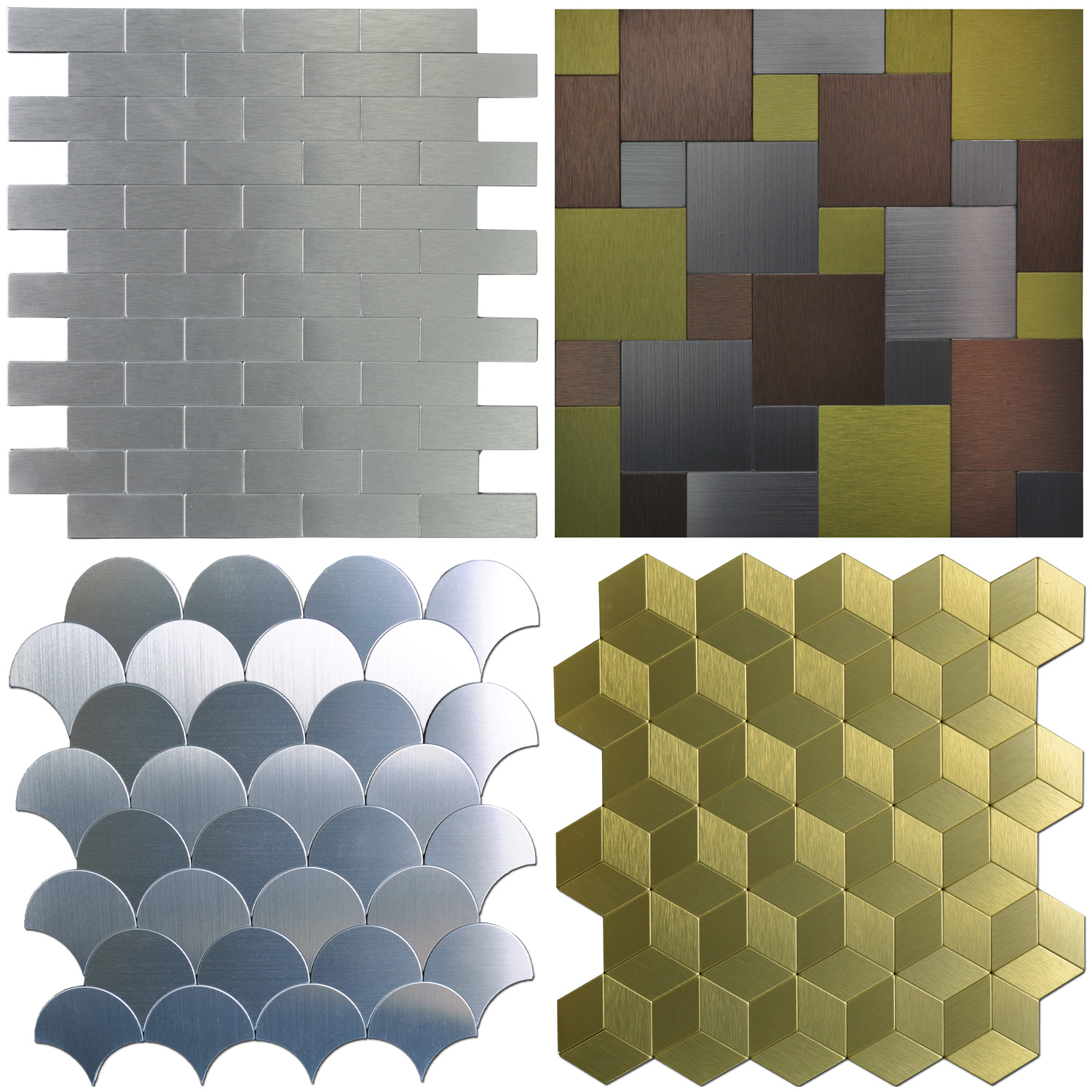 Peel & Stick Metal Tiles Sample, Wall Art for Kitchen Backsplashes