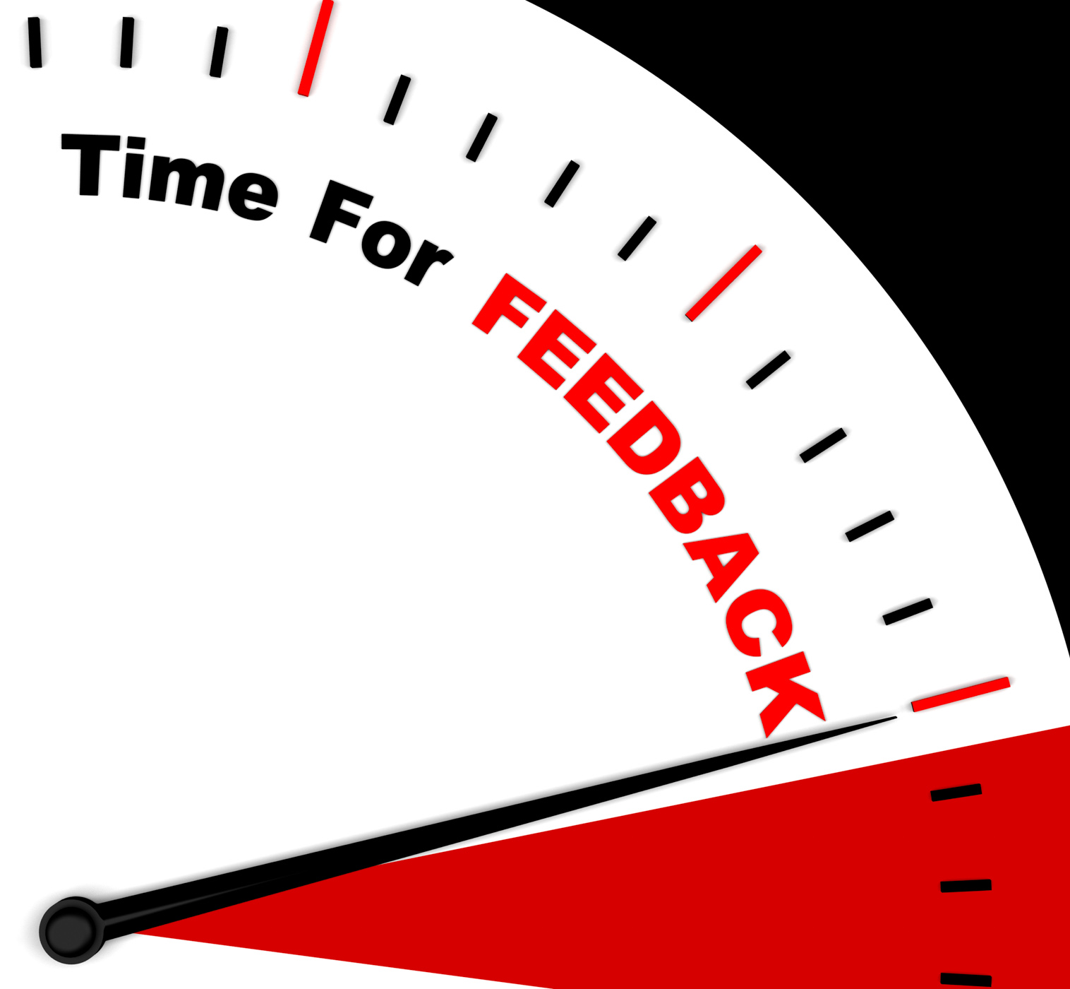 Time for feedback representing opinion evaluation and surveys photo