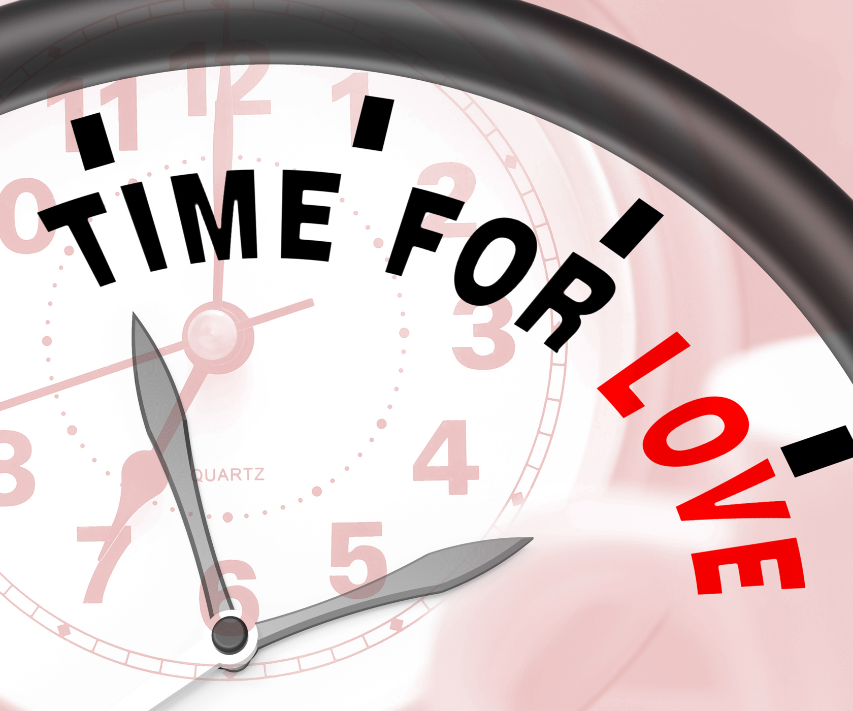 Time for love message shows romance and feelings photo