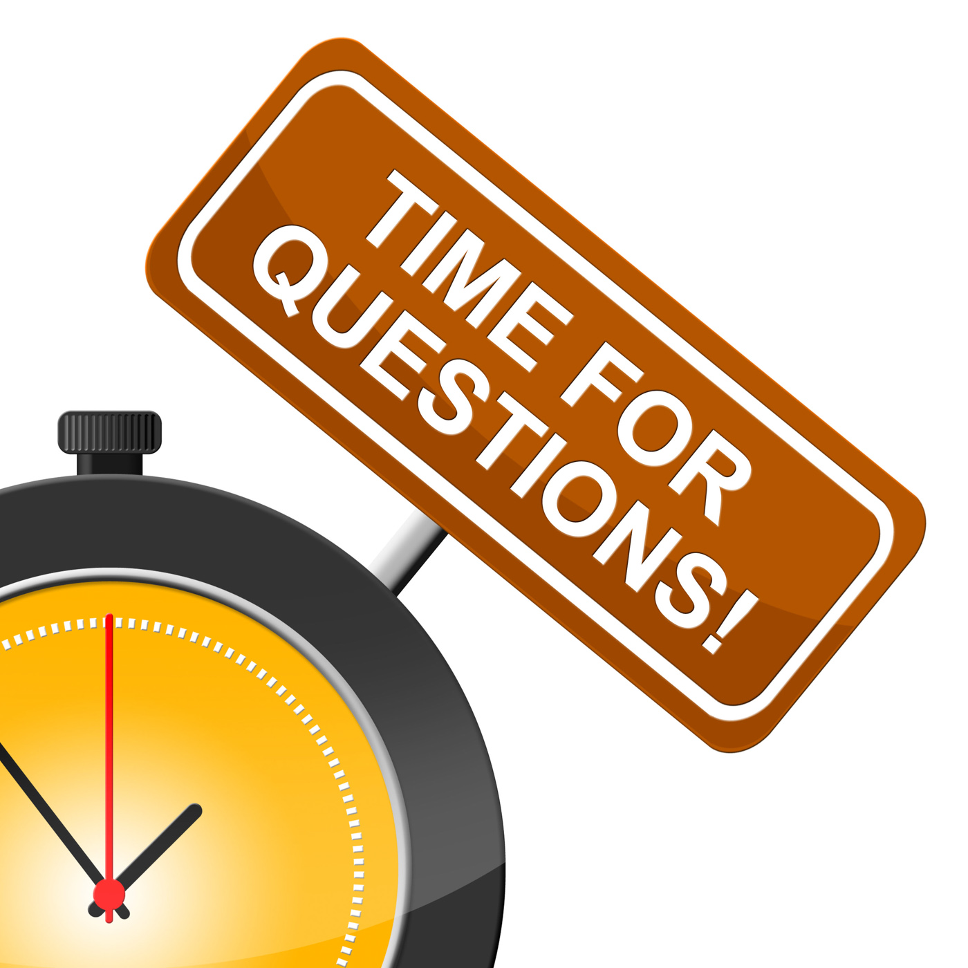 Time for questions shows frequently questioning and help photo