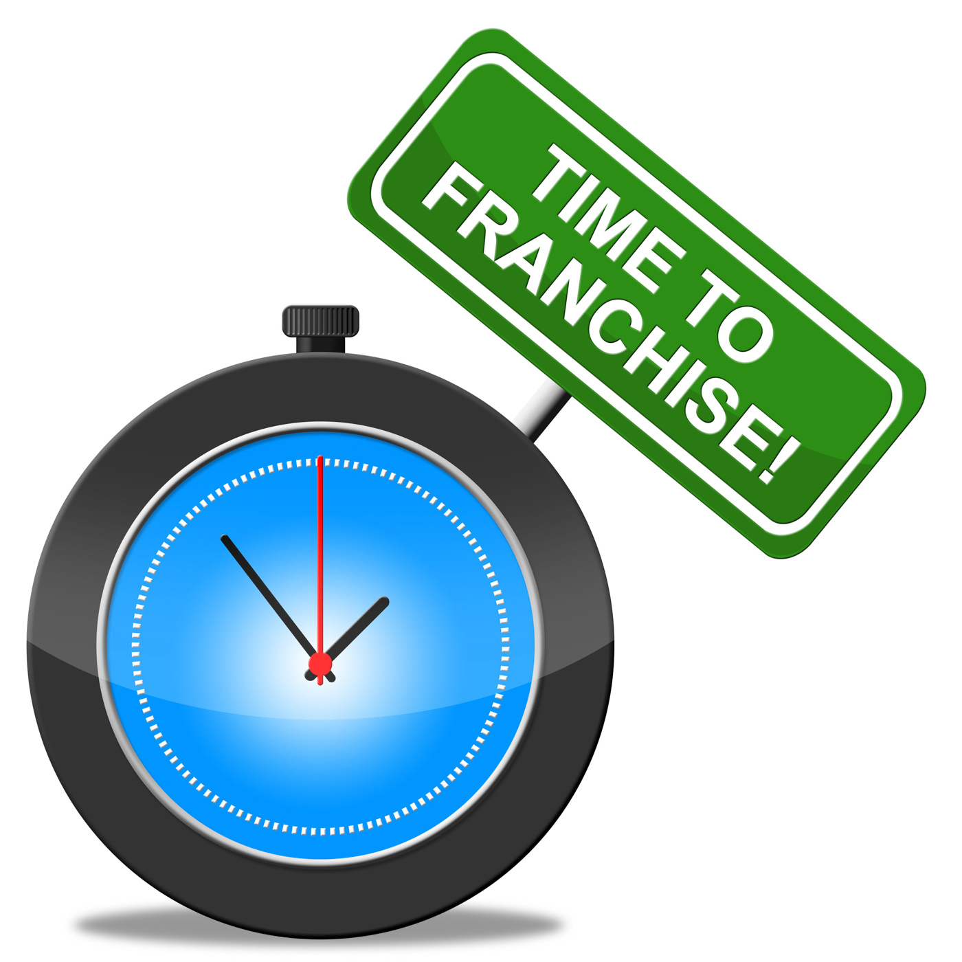 Time to franchise represents commercial concession and biz photo