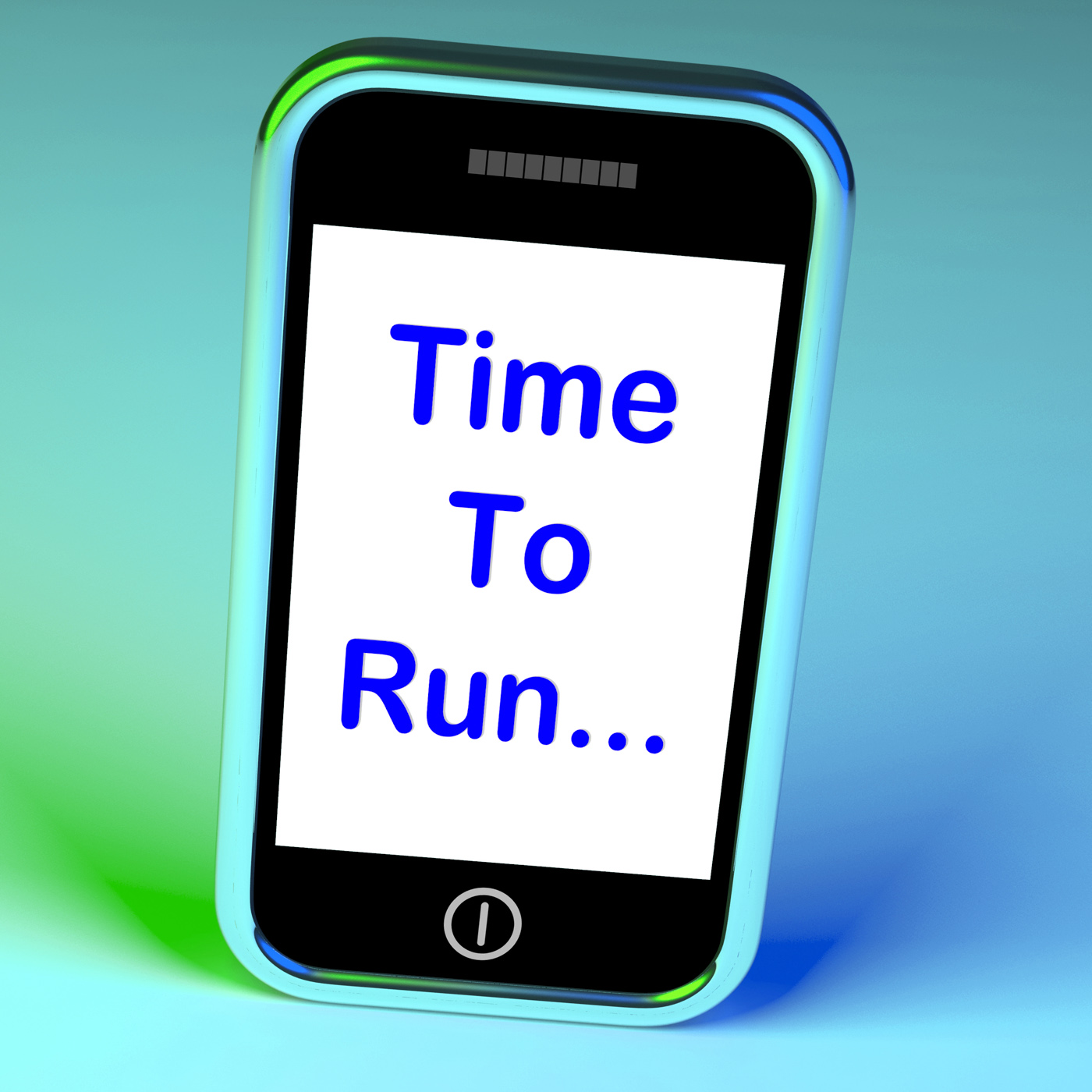 Time to run smartphone means short on time and rushing photo