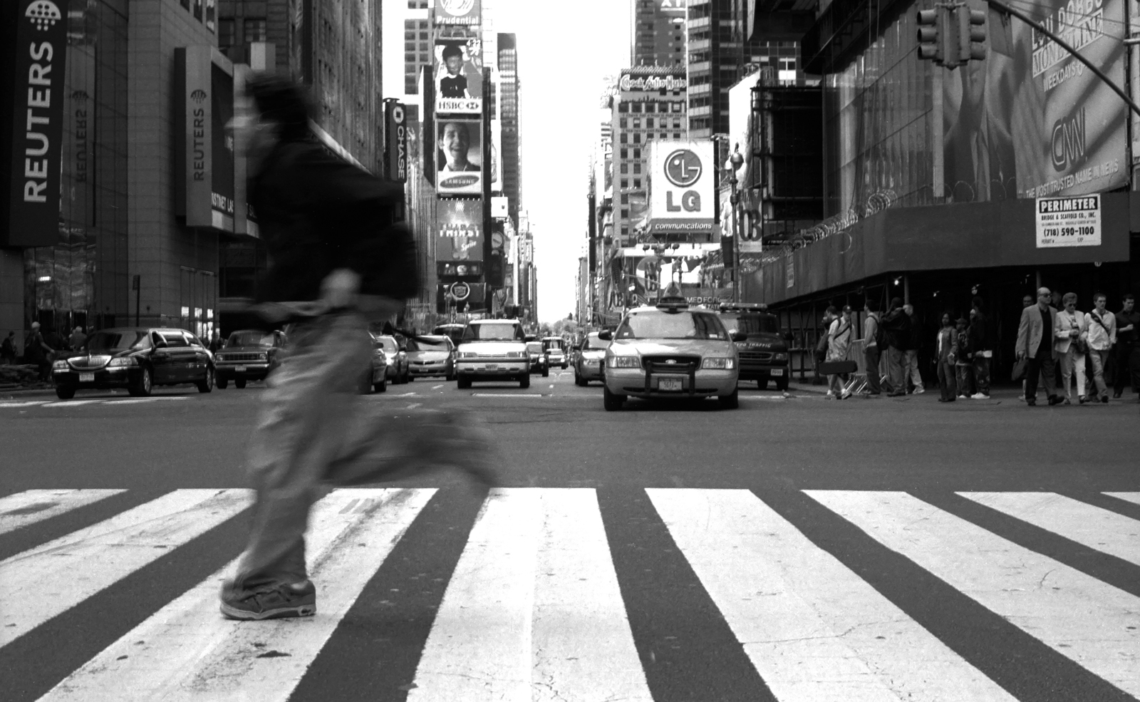 Free photo Times square, New York Black, Running, Walkway Free