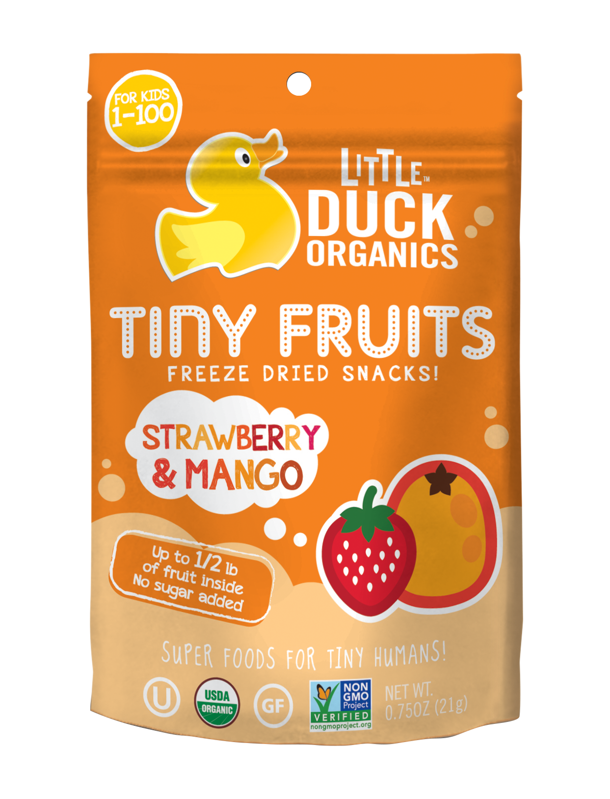 Strawberry & Mango Tiny Fruits (6 Pack) — Little Duck Organics