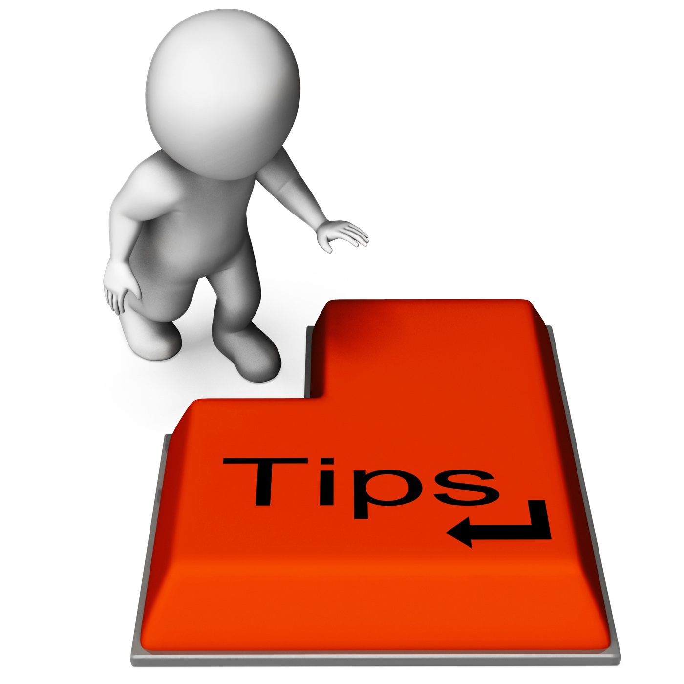 Tips key means online guidance and suggestions photo