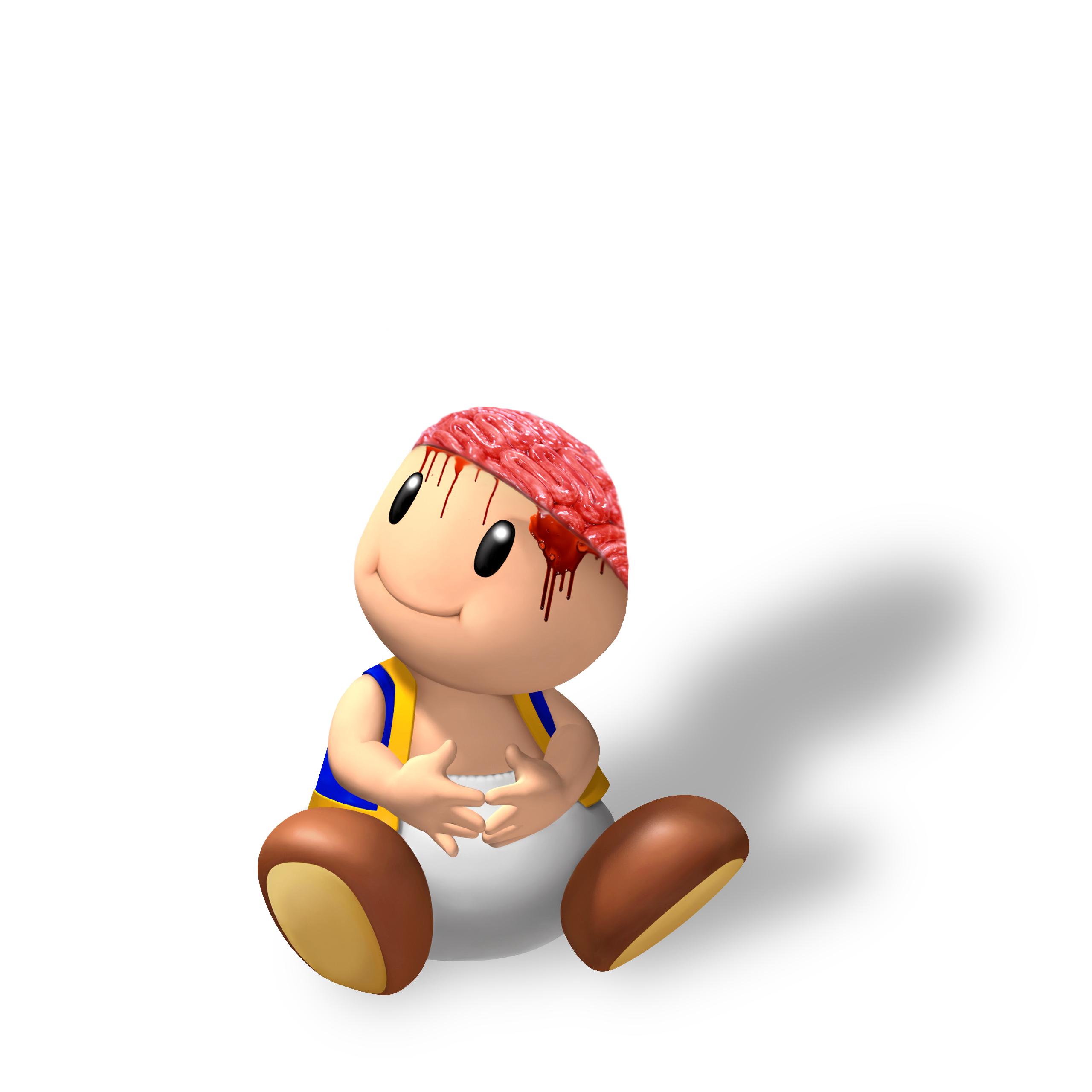 Rare image of Toad with his. 