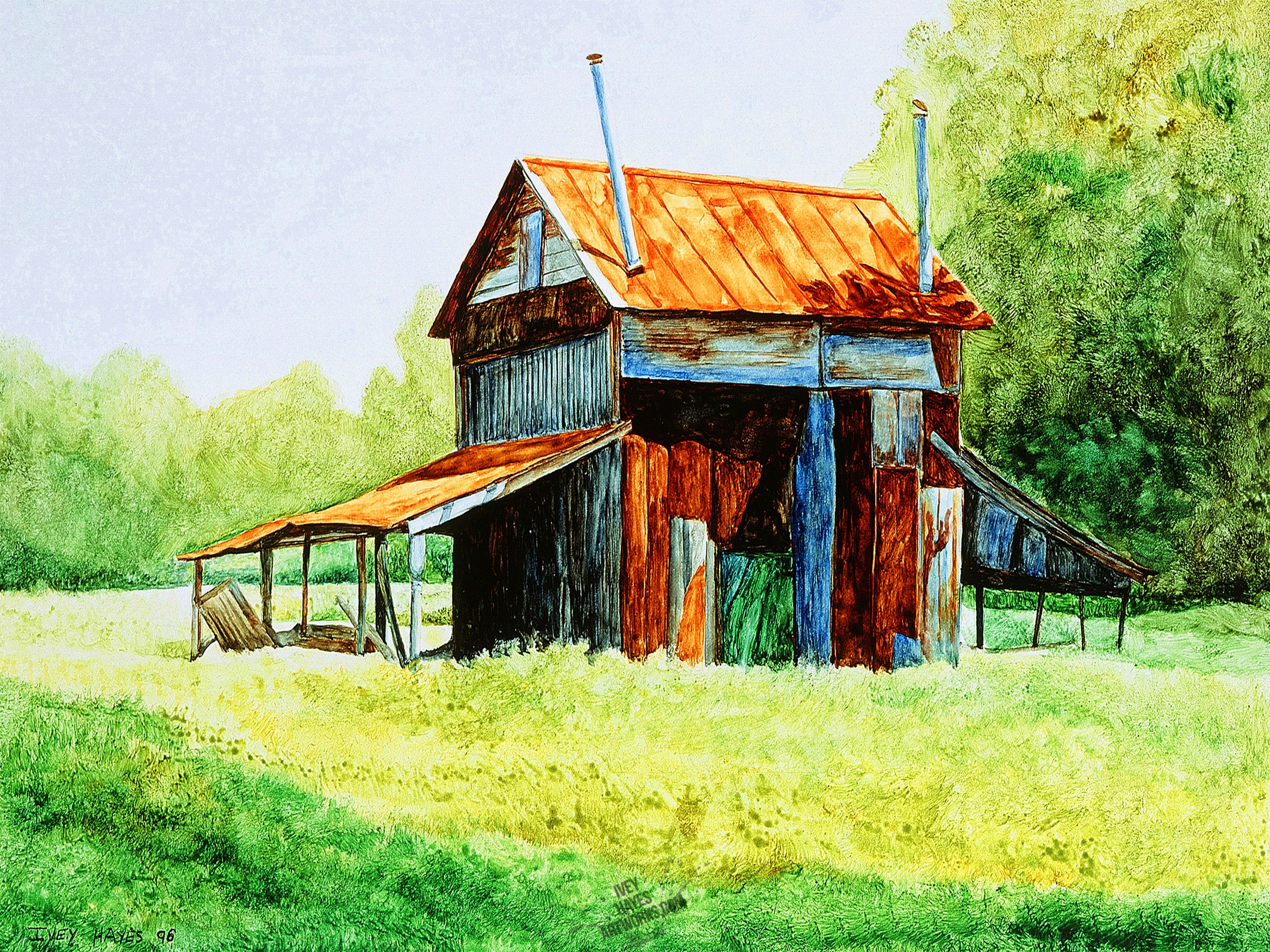 Rustic Tobacco Barn - Ivey Hayes Artworks