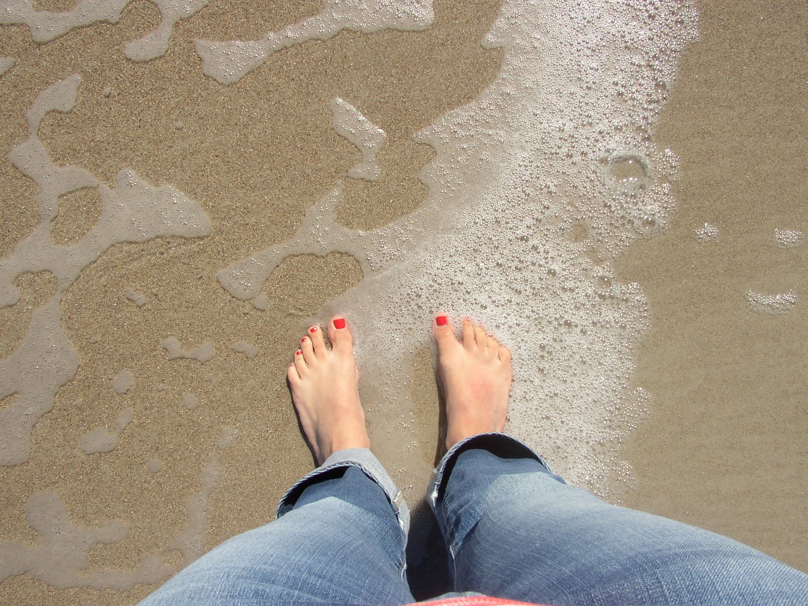 something beautiful: toes in the sand