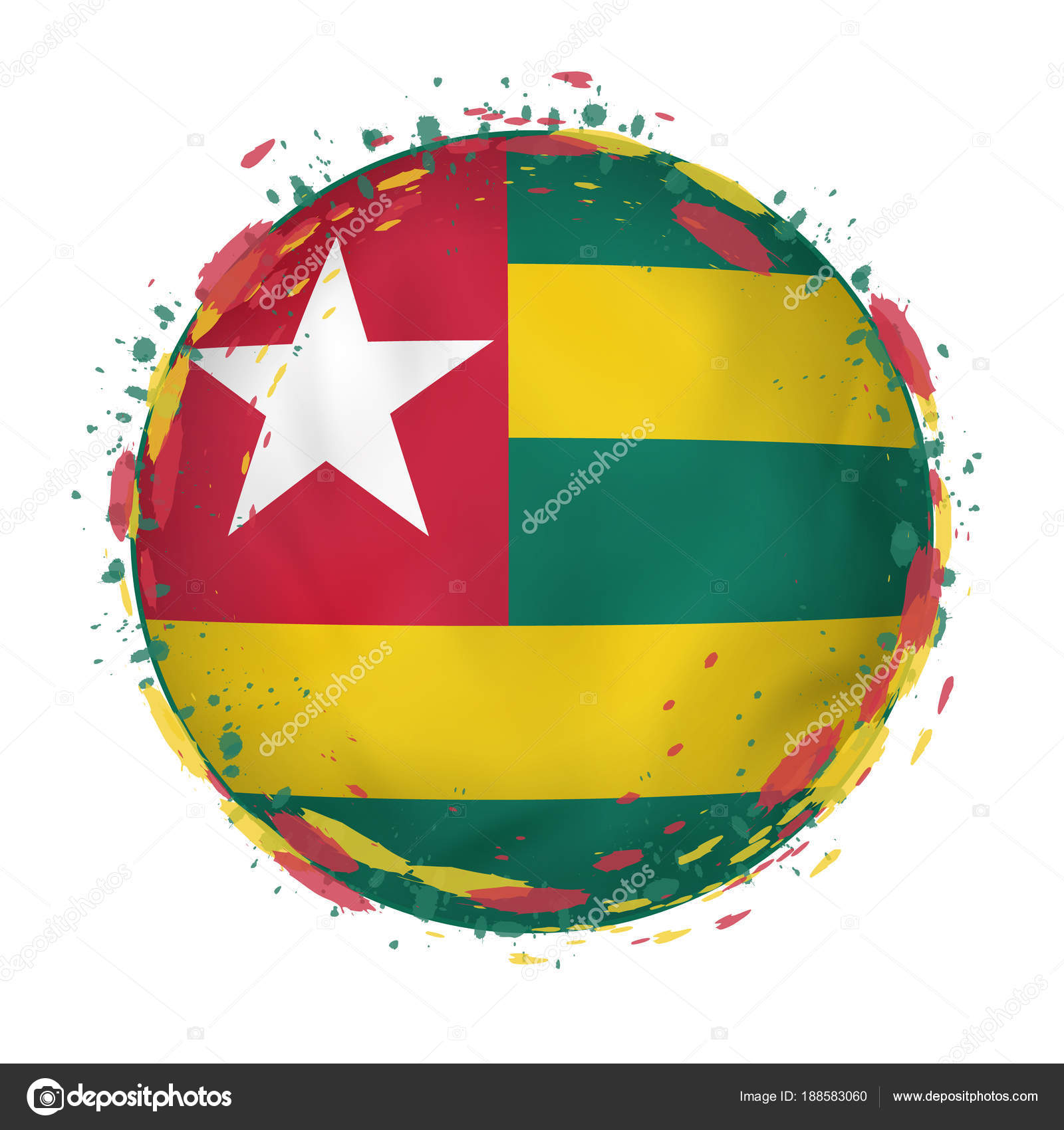 Togo grunge flag photo