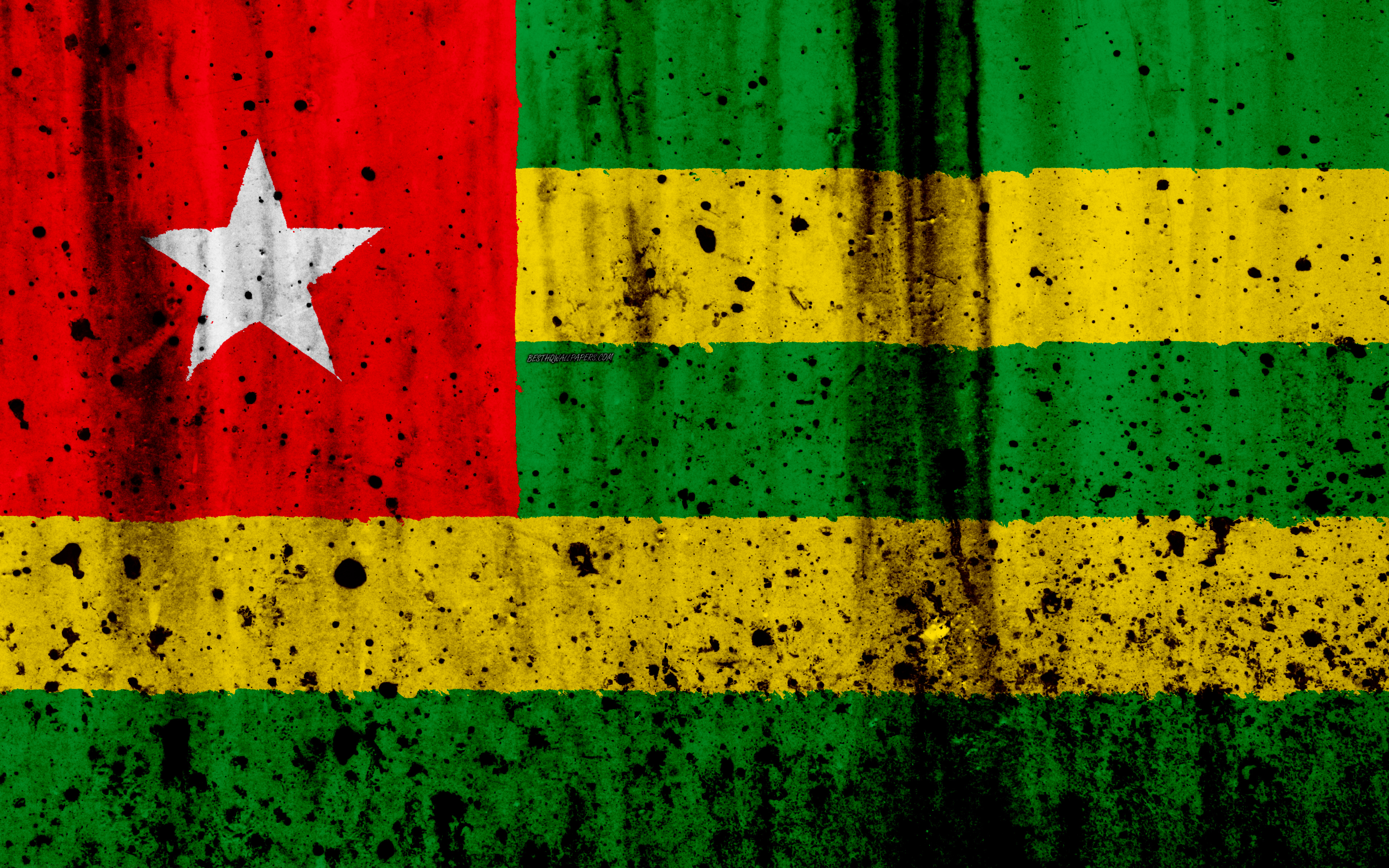 Download wallpapers Togo flag, 4k, grunge, flag of Togo, Africa ...