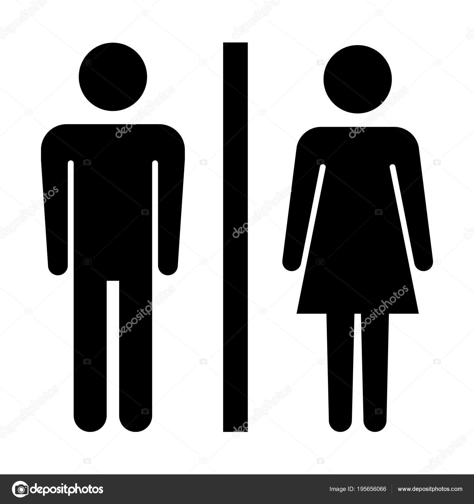 Toilet sign. male and female restroom. Vector — Stock Vector ...