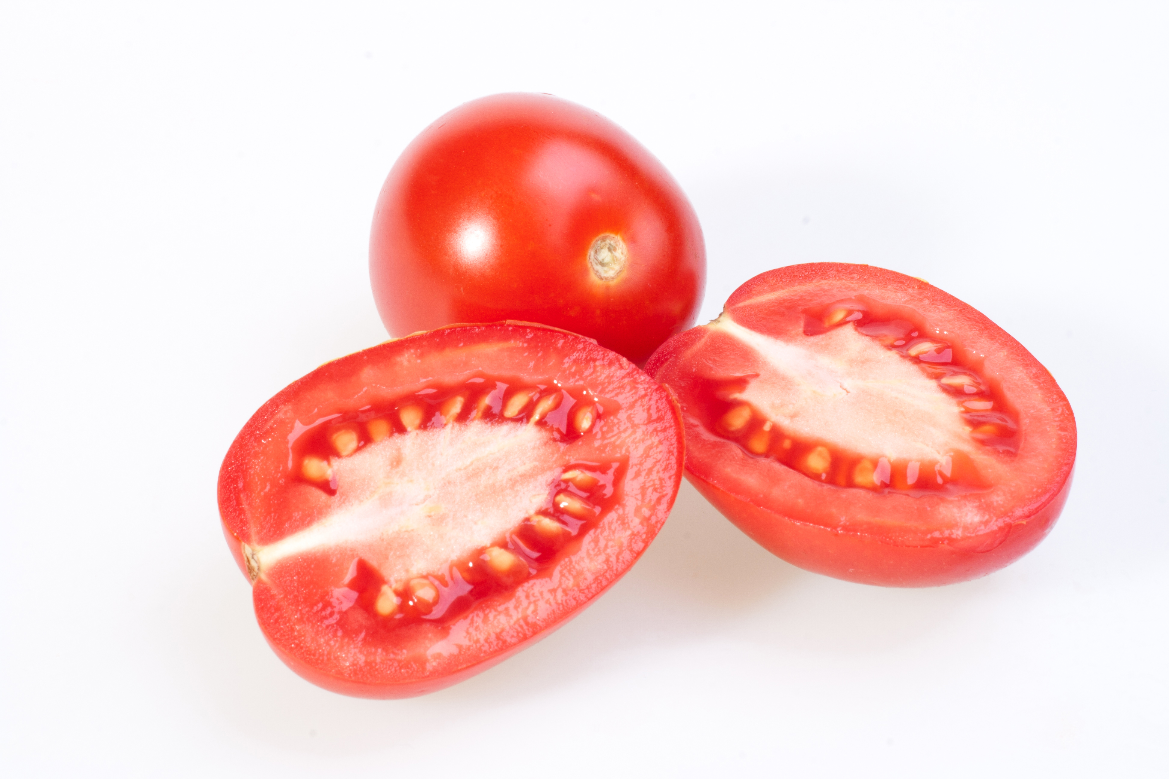 Tomato cut in half photo