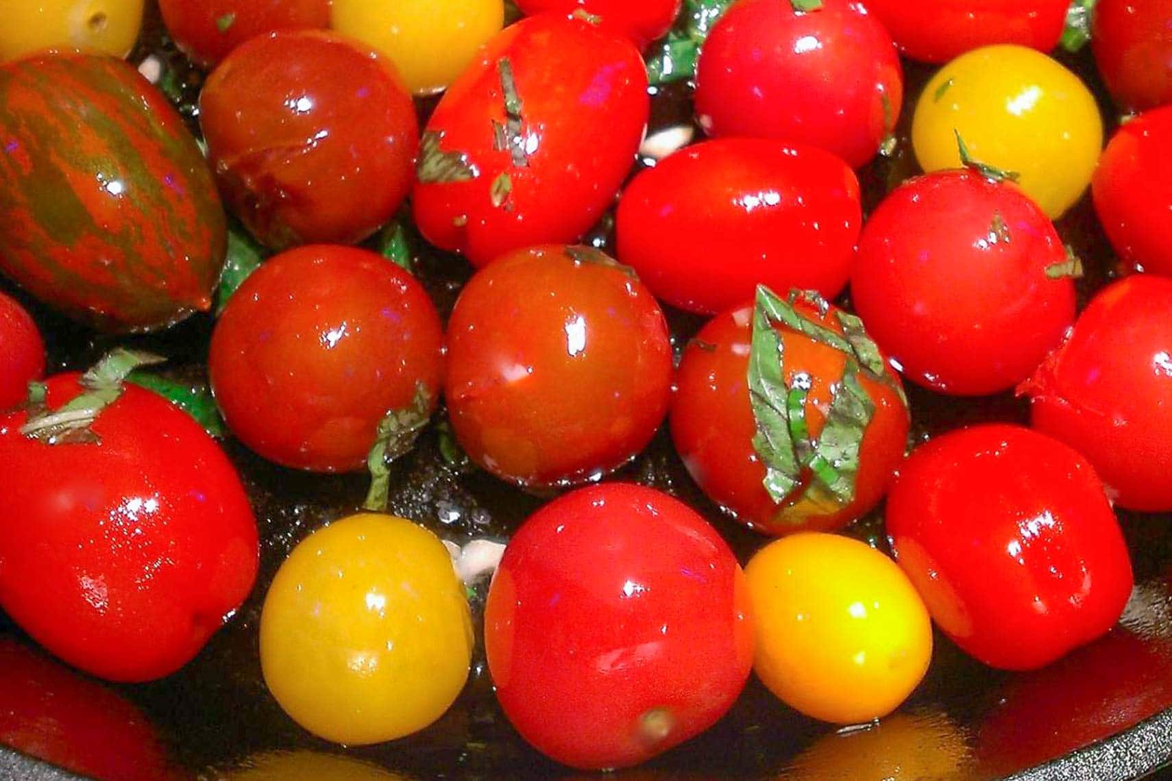 Sautéed Baby Heirloom Tomatoes - FODMAP Everyday