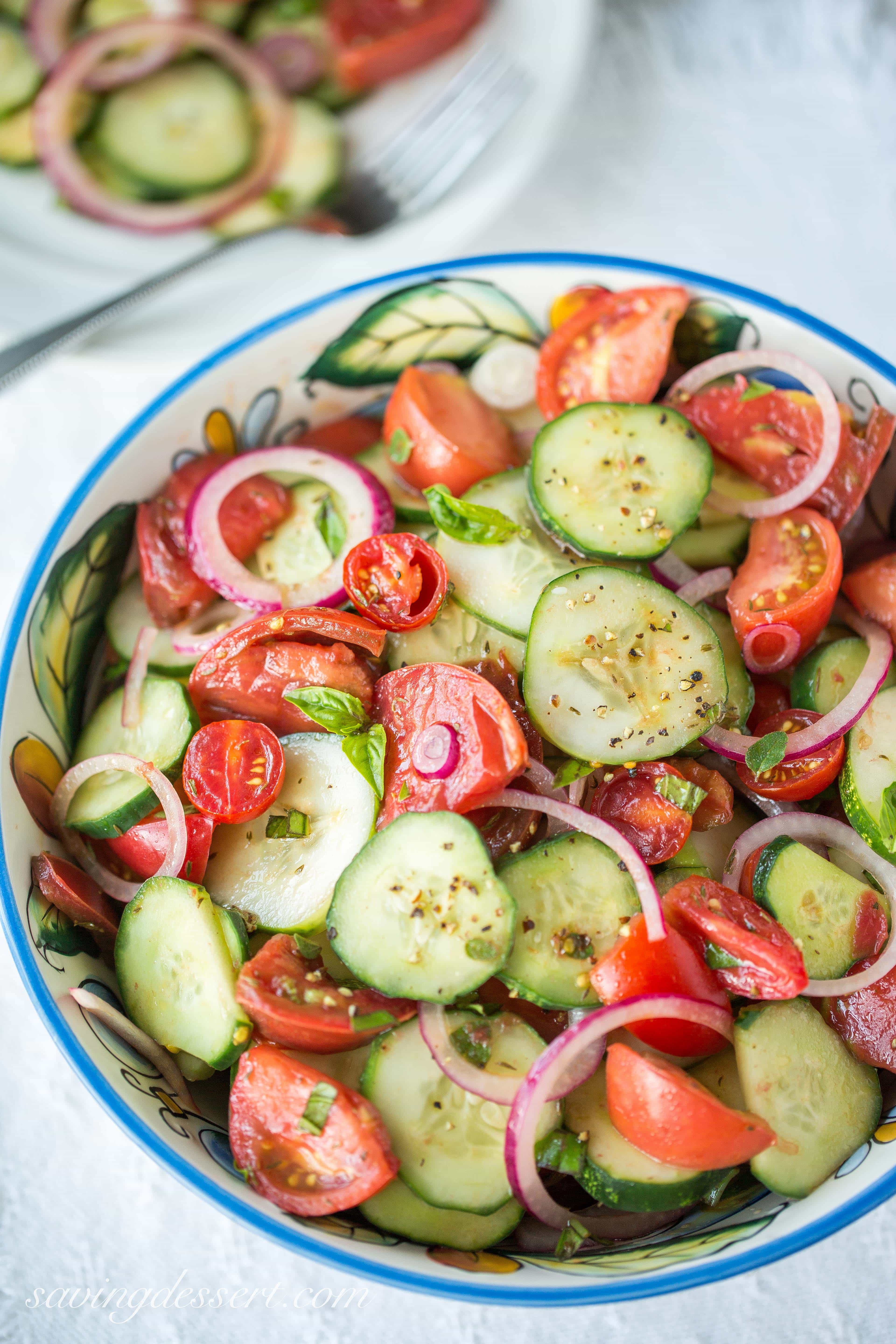 Heirloom Tomato Salad with Cucumbers & Onion (garden-to-table ...