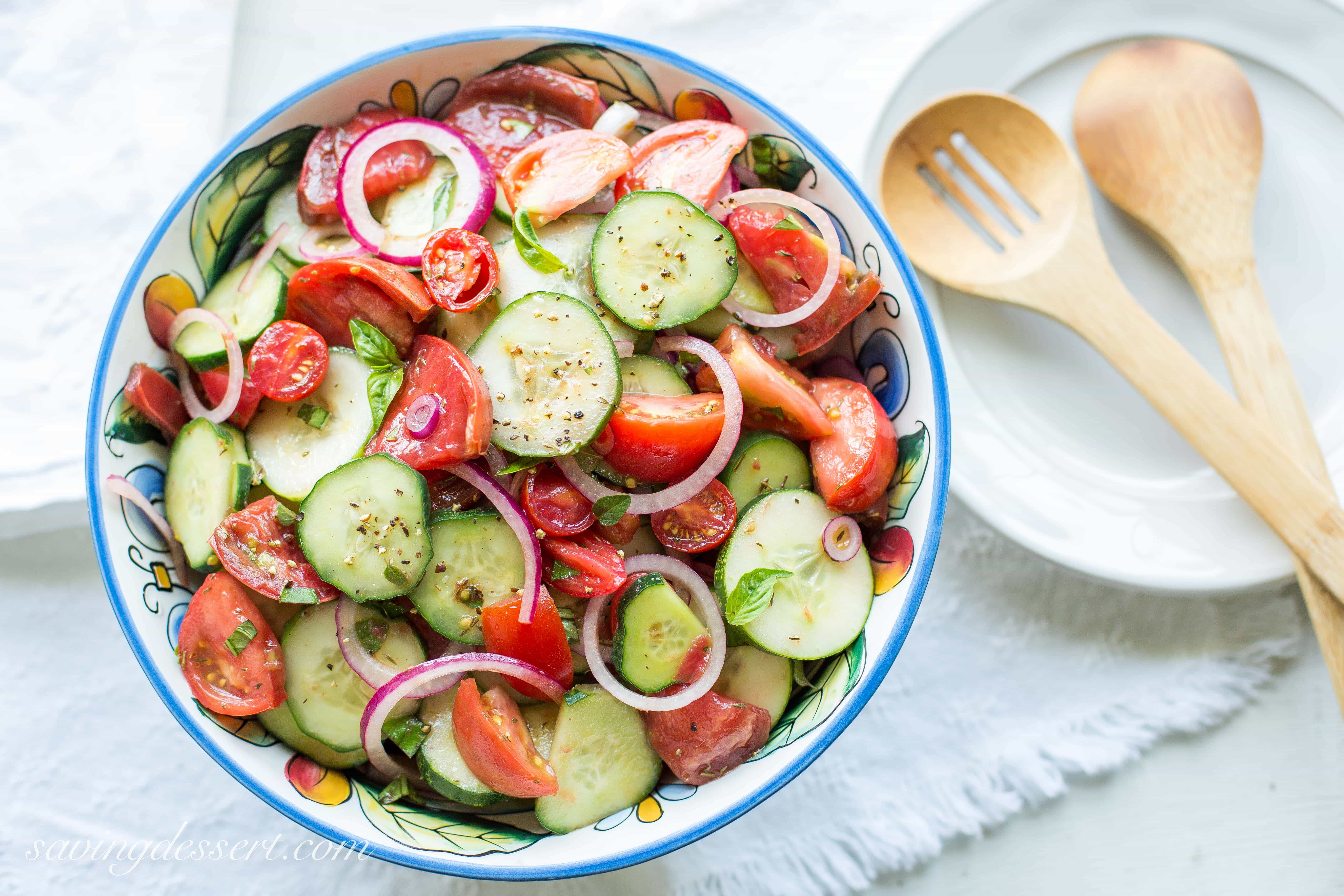 Heirloom Tomato Salad with Cucumbers & Onion (garden-to-table ...
