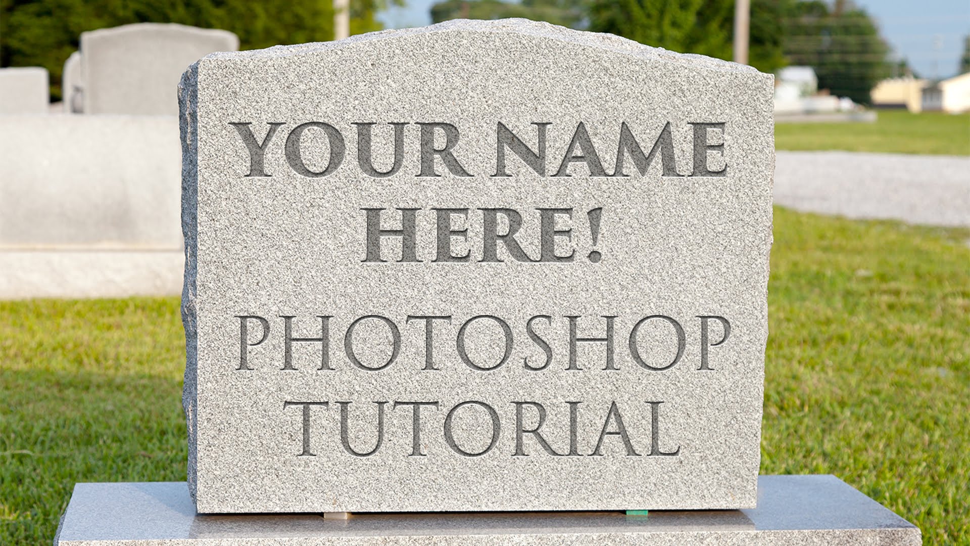 Photofocus | Carve your name on a tombstone in Photoshop