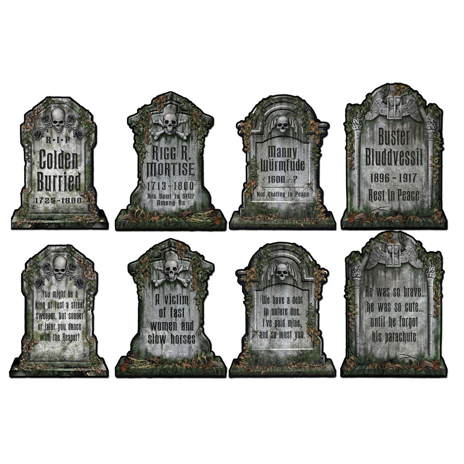 Amazon.com: Beistle 01516 Packaged Tombstone Cutouts, Includes 4 ...