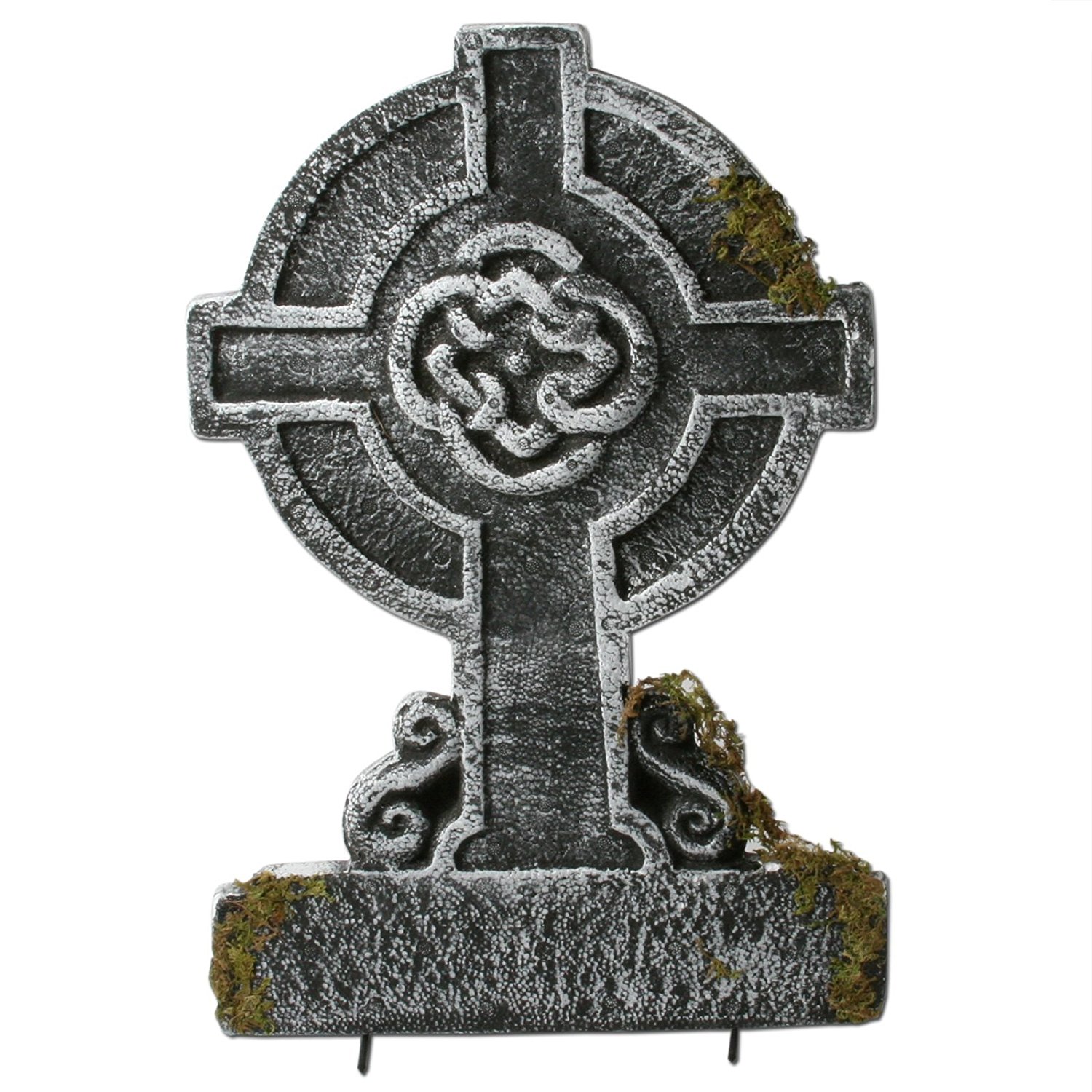 Amazon.com: Creepy Cemetery Halloween Party Mossy Celtic Cross ...