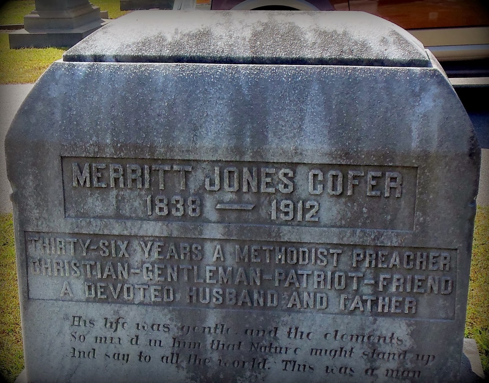 Southern Graves: Merritt Cofer's Shakespearean Epitaph