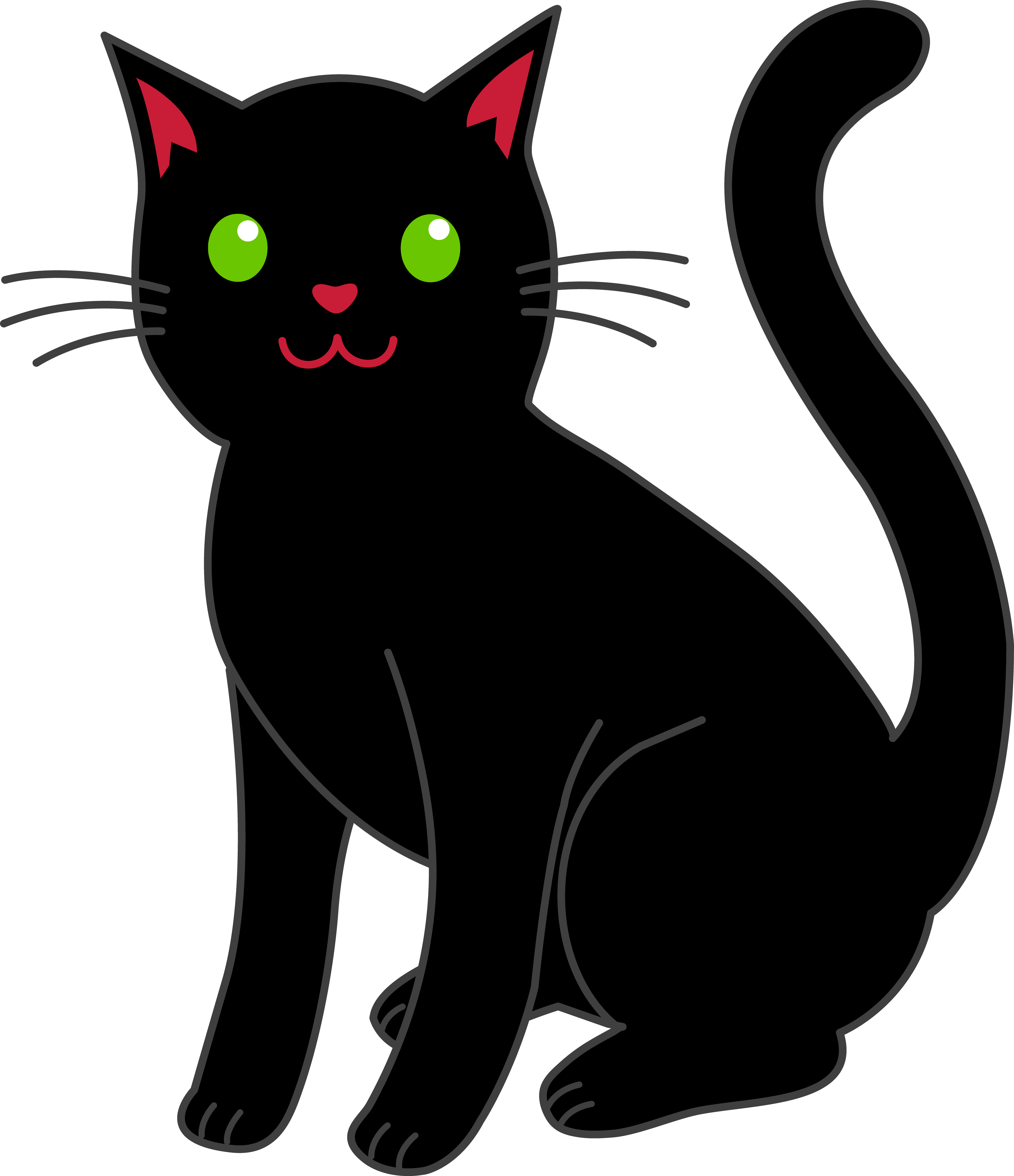 Free Black Cartoon Cat, Download Free Clip Art, Free Clip Art on ...