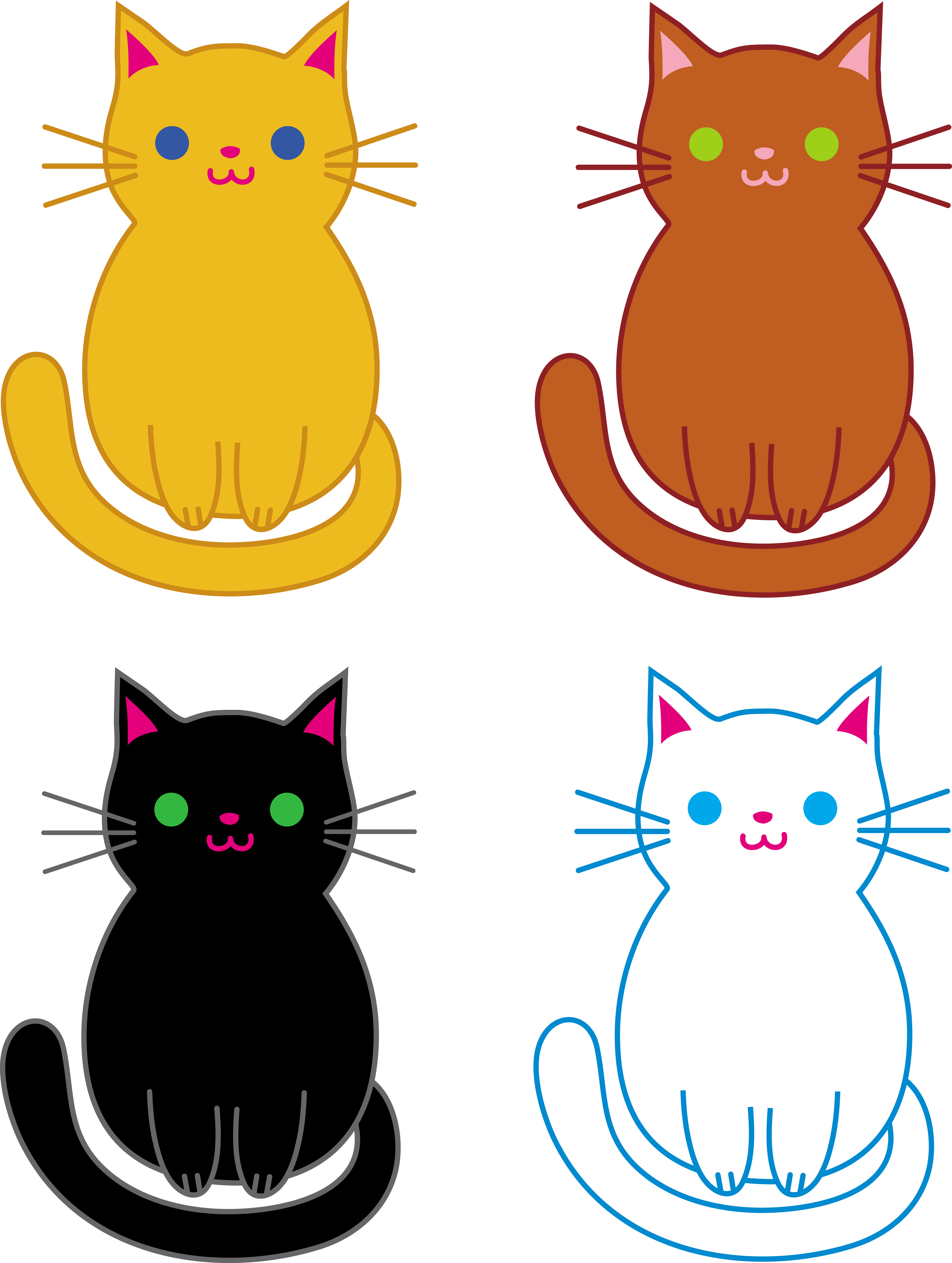 Free Cute Cat Cartoon, Hanslodge Clip Art collection