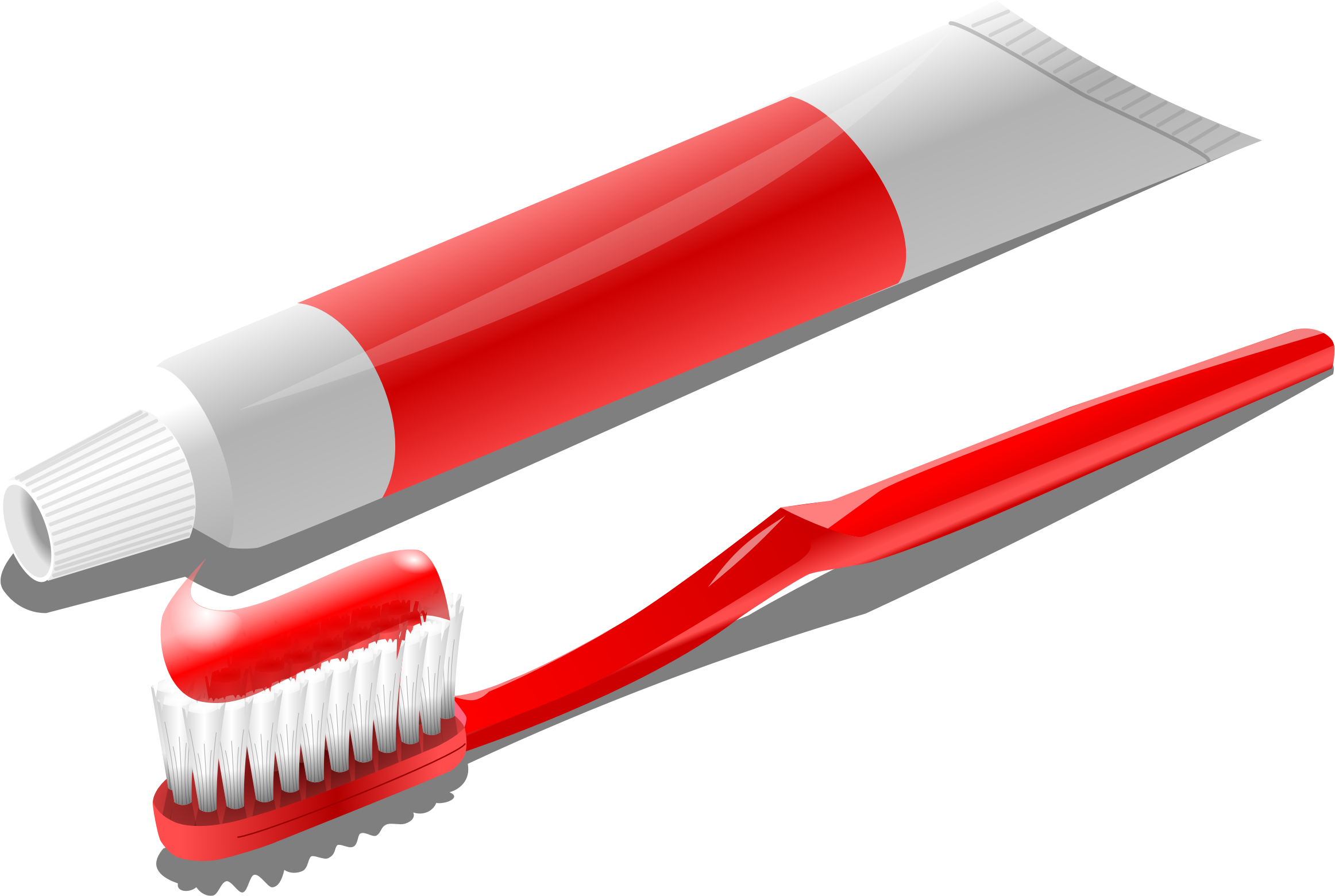 Clipart - Toothbrush And Toothpaste