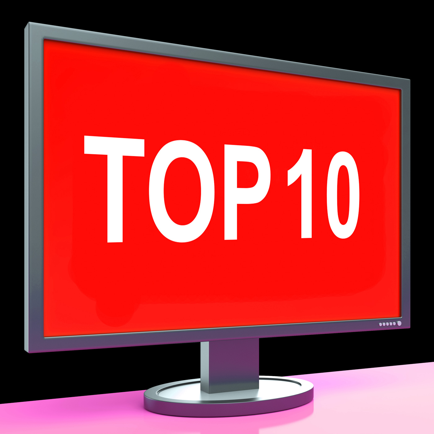 Top ten screen shows best ranking or rating photo