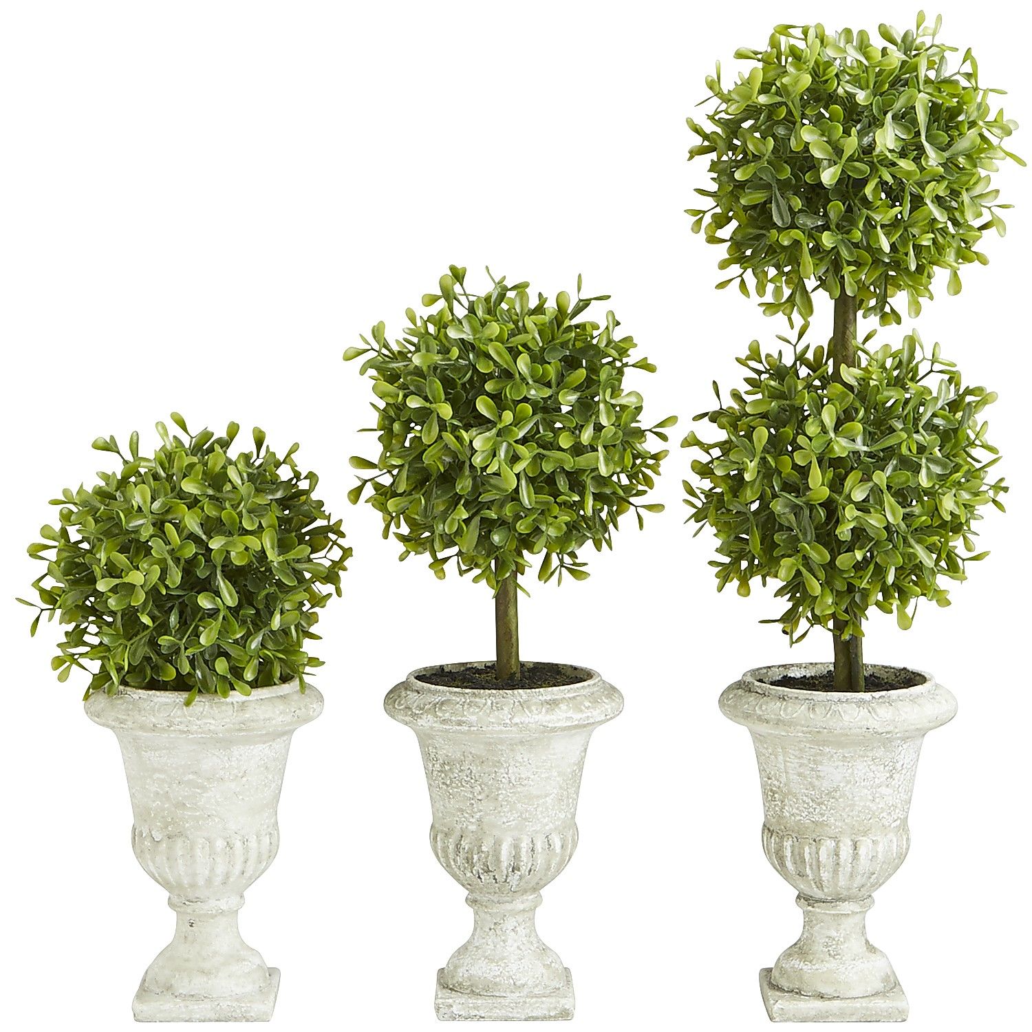 Faux Mini Boxwood Topiary Set | Pier 1 Imports