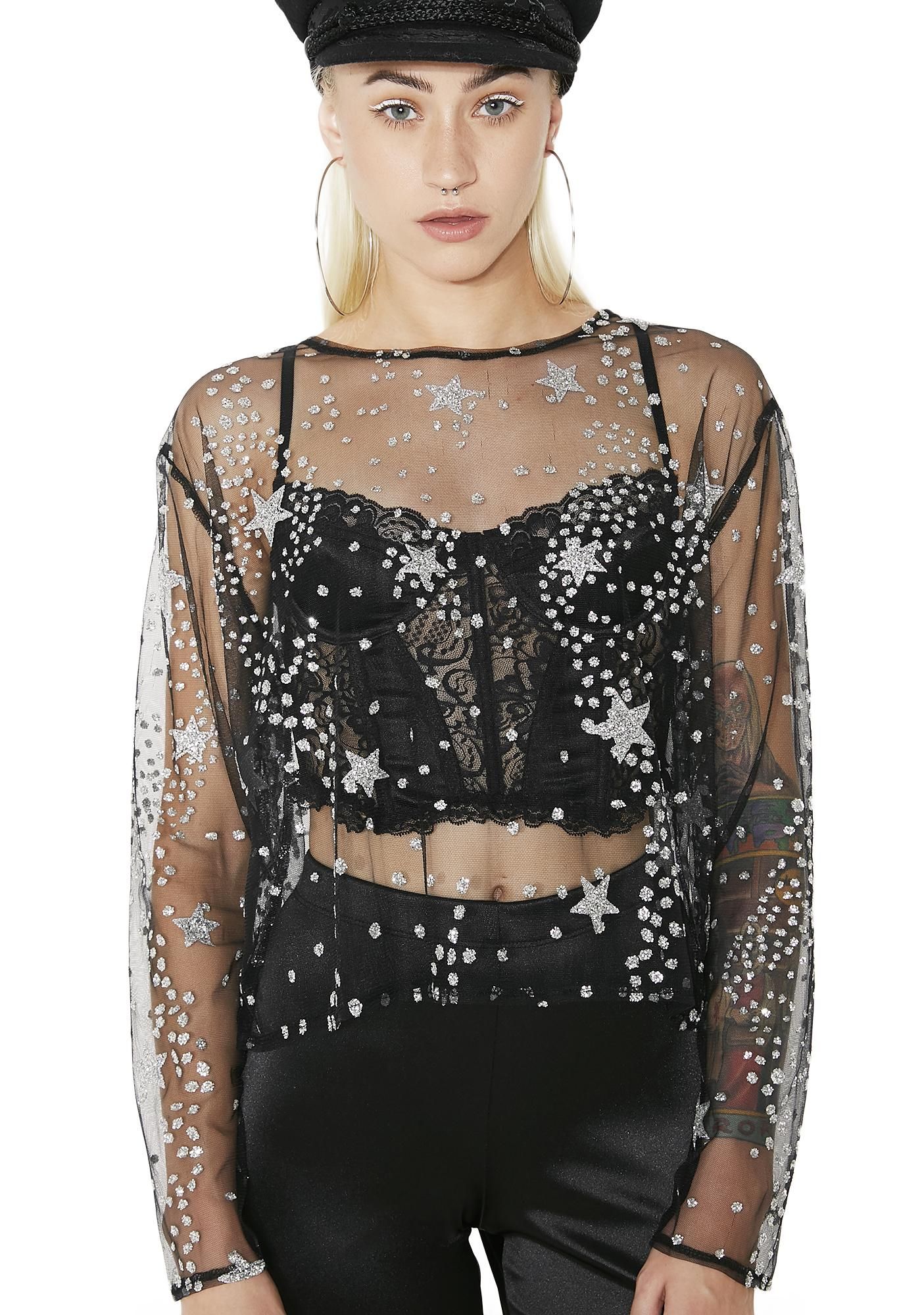 Ether Top | Black mesh top, Black mesh and Motel
