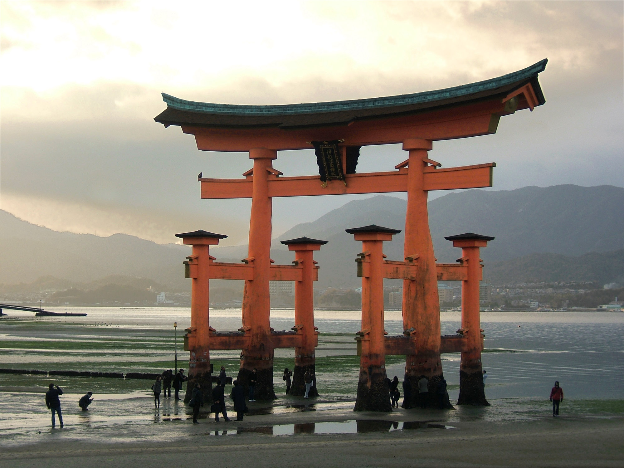 Torii Gate at Itsukushima Shrine on Miyajima Island