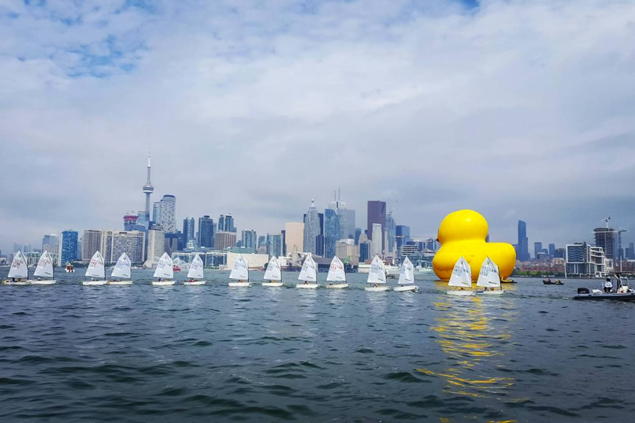 The world's biggest rubber duck just floated into Toronto