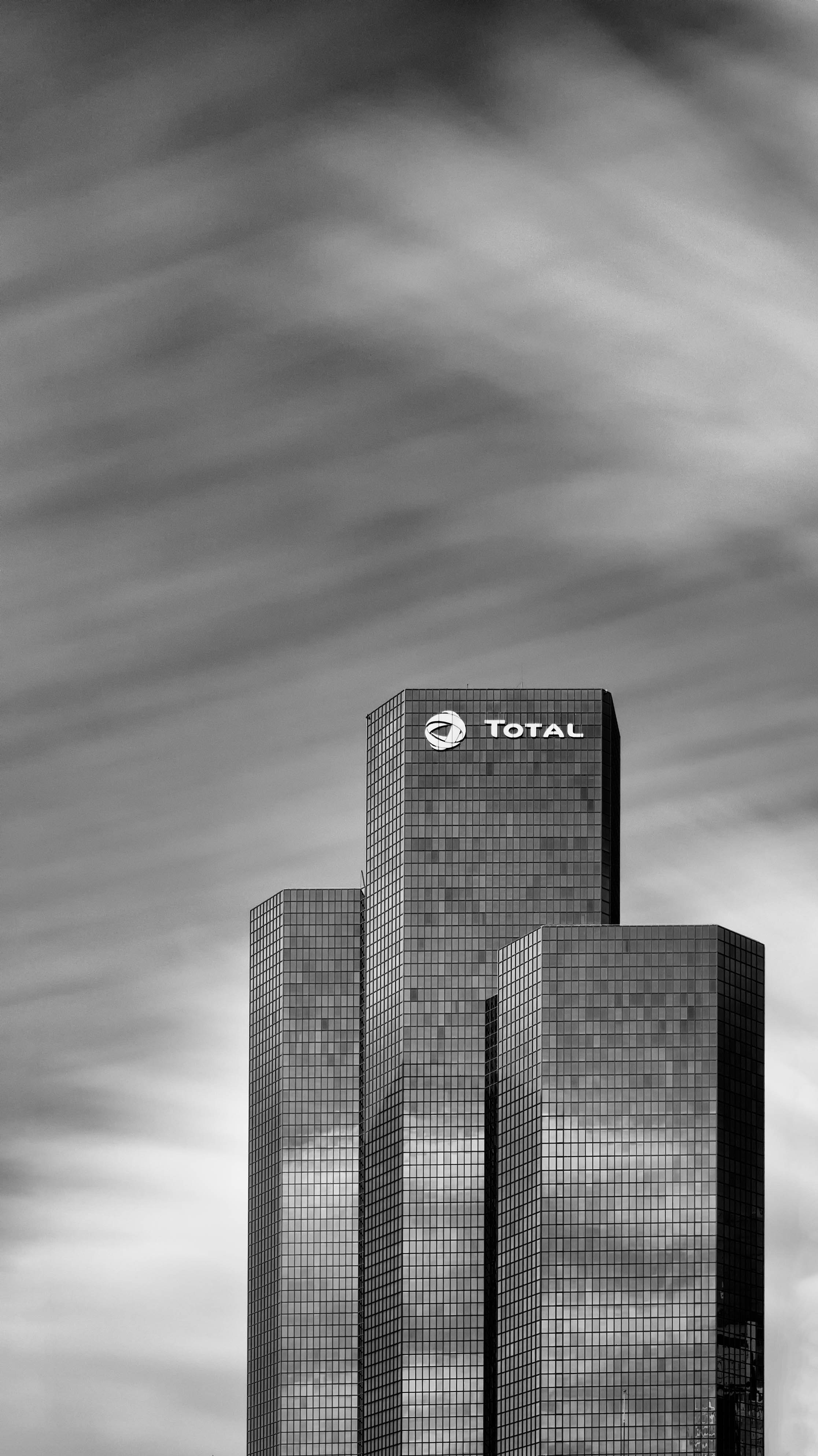 Total building greyscale photo