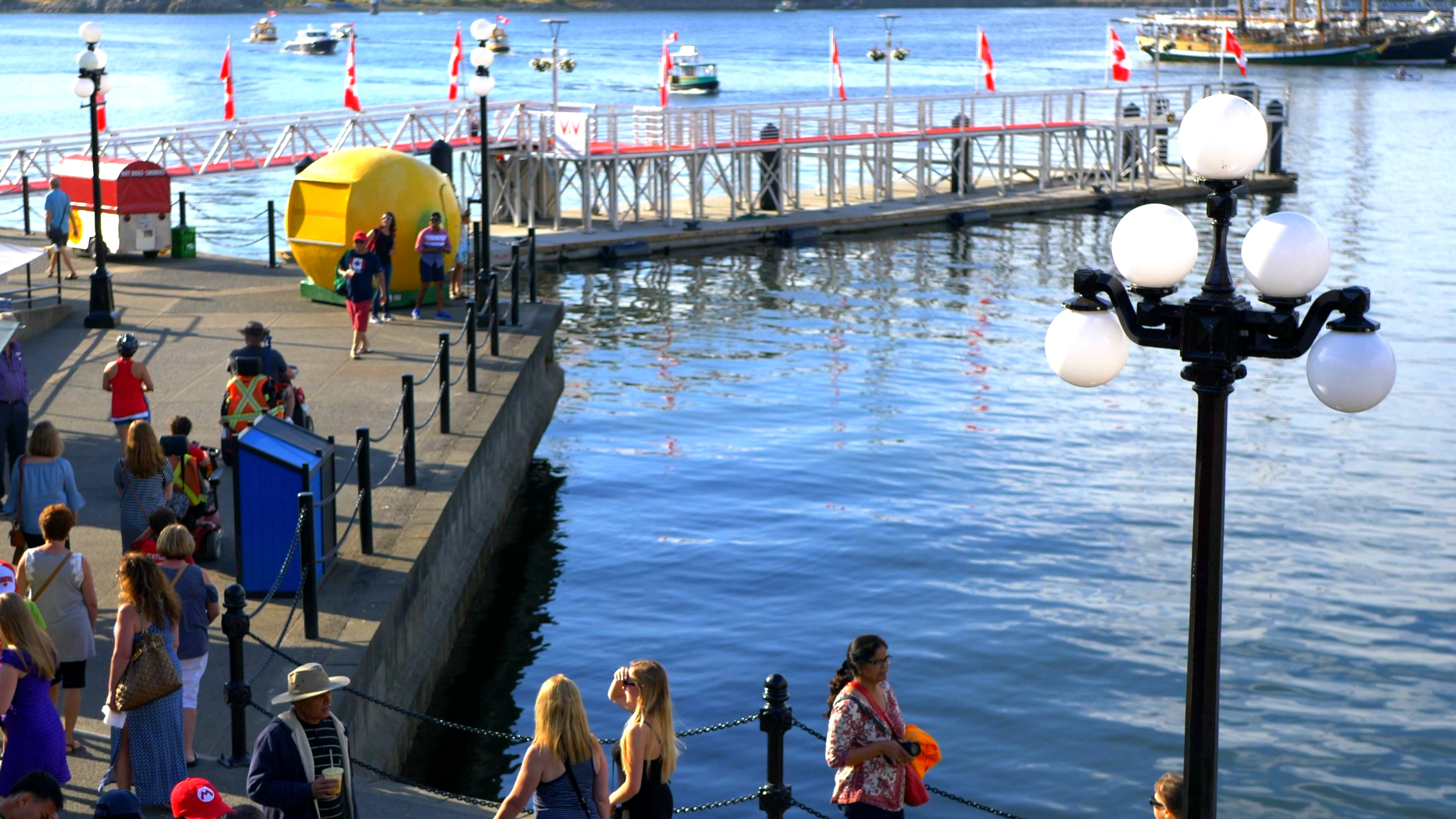 Inner Harbor City Landmark Tourists in Summer, Victoria BC Canada ...