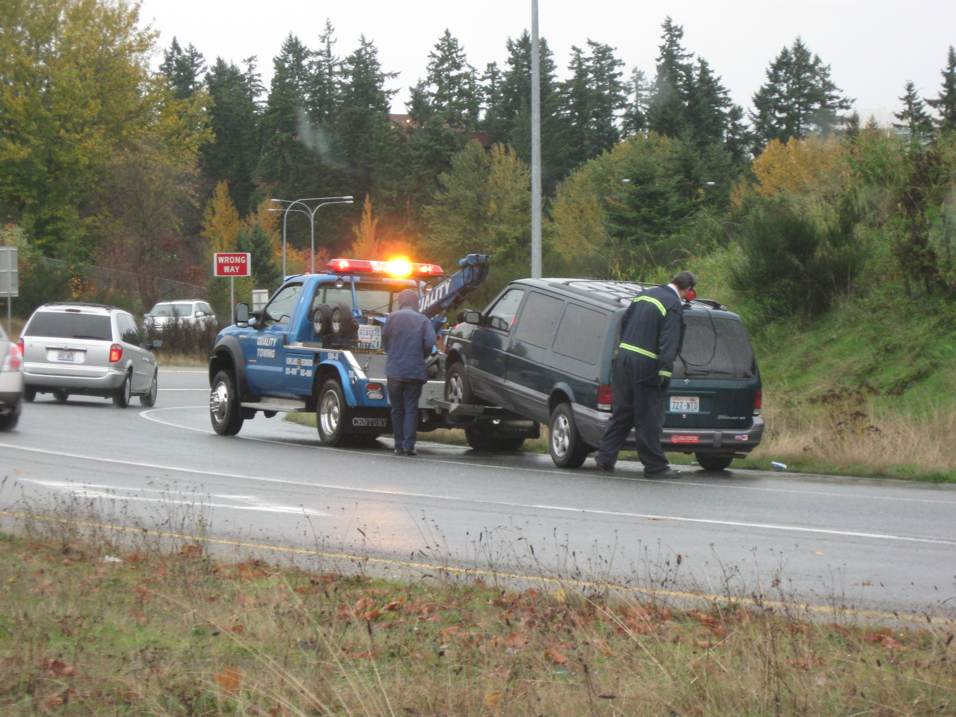 Tow truck towing photo