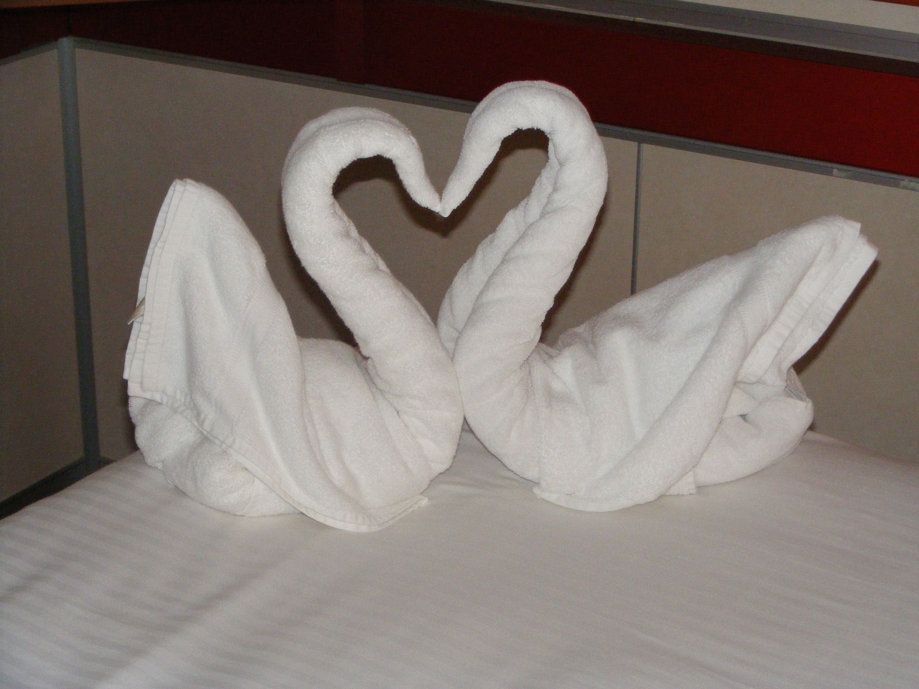 Swans...towel art | Places I've been | Pinterest | Carnival ...